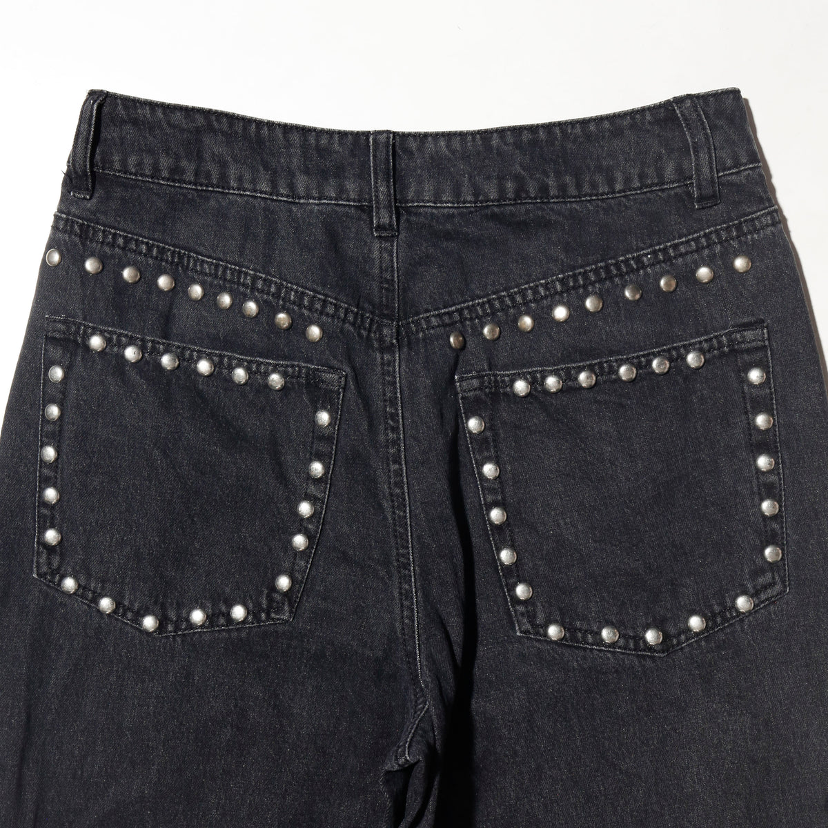 vintage studs wide leg jeans