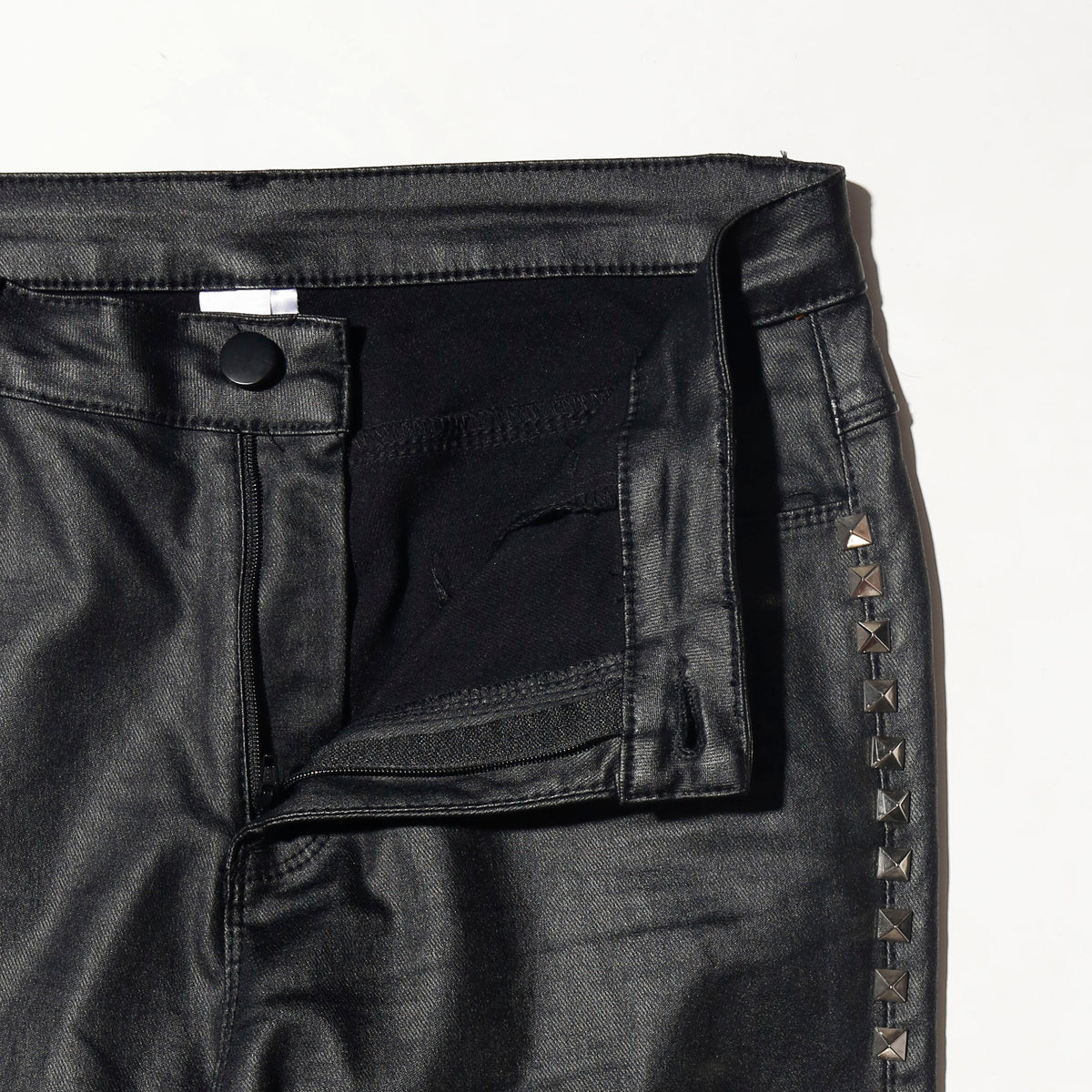vintage pyramid studs luster flare trousers