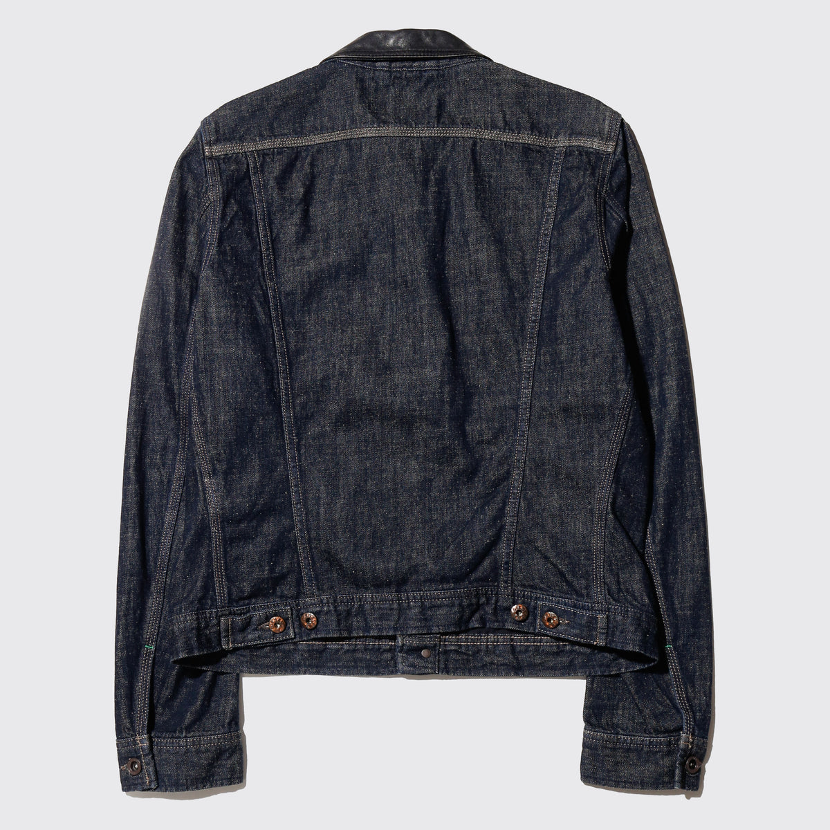 vintage 00's Diesel leather collar tucker jacket