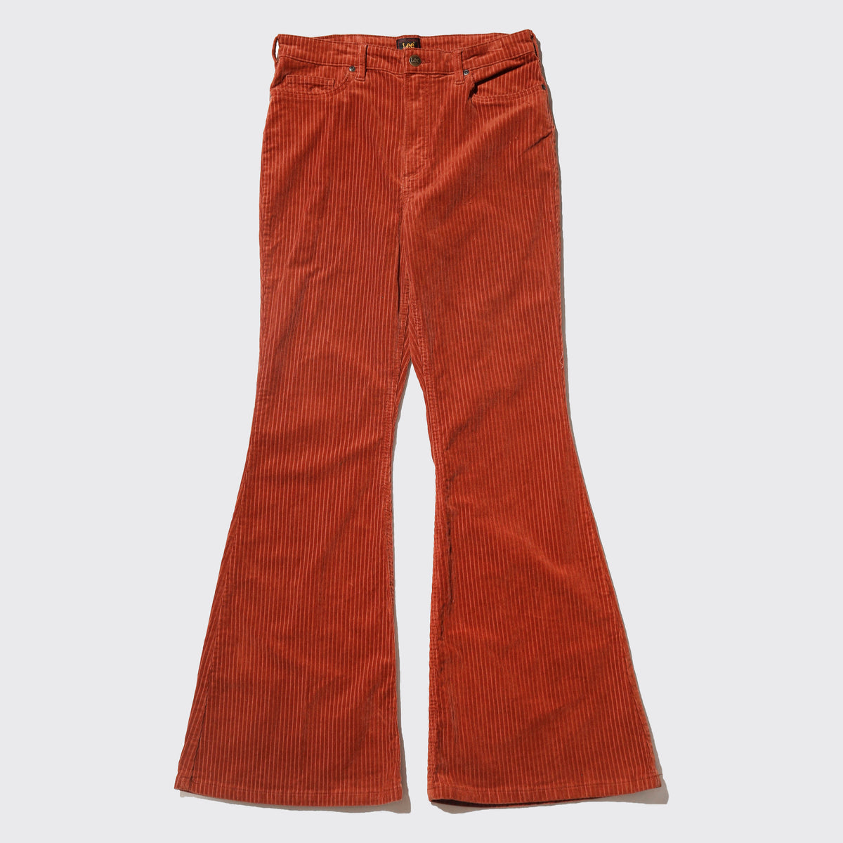 vintage 00's Lee terracotta corduroy flare trousers