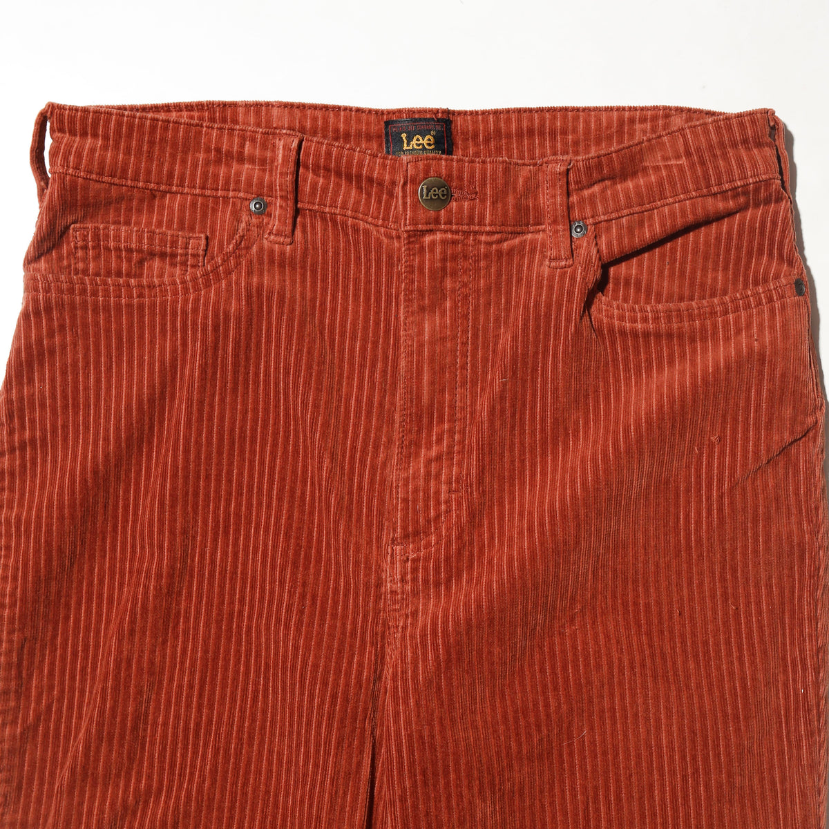 vintage 00's Lee terracotta corduroy flare trousers