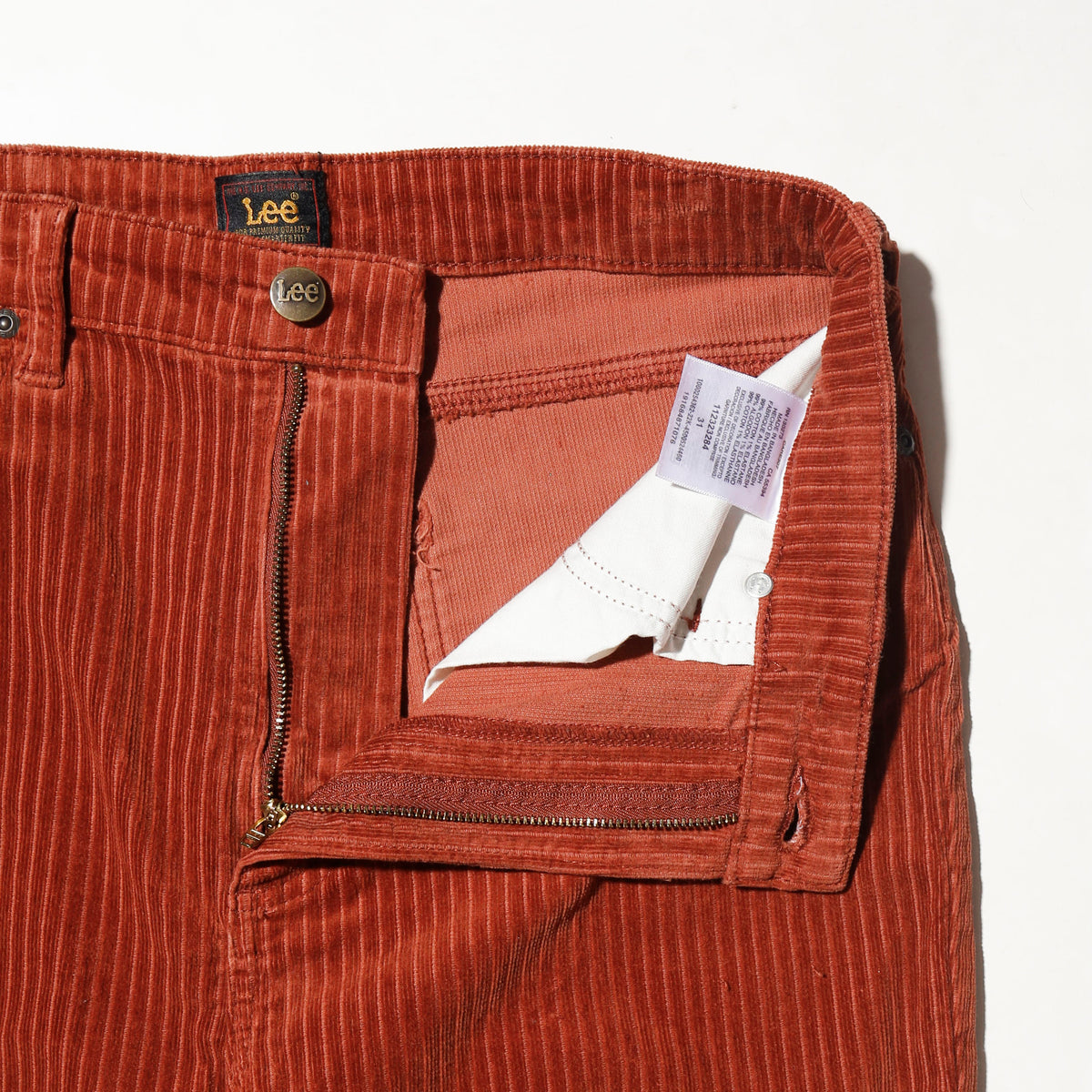 vintage 00's Lee terracotta corduroy flare trousers