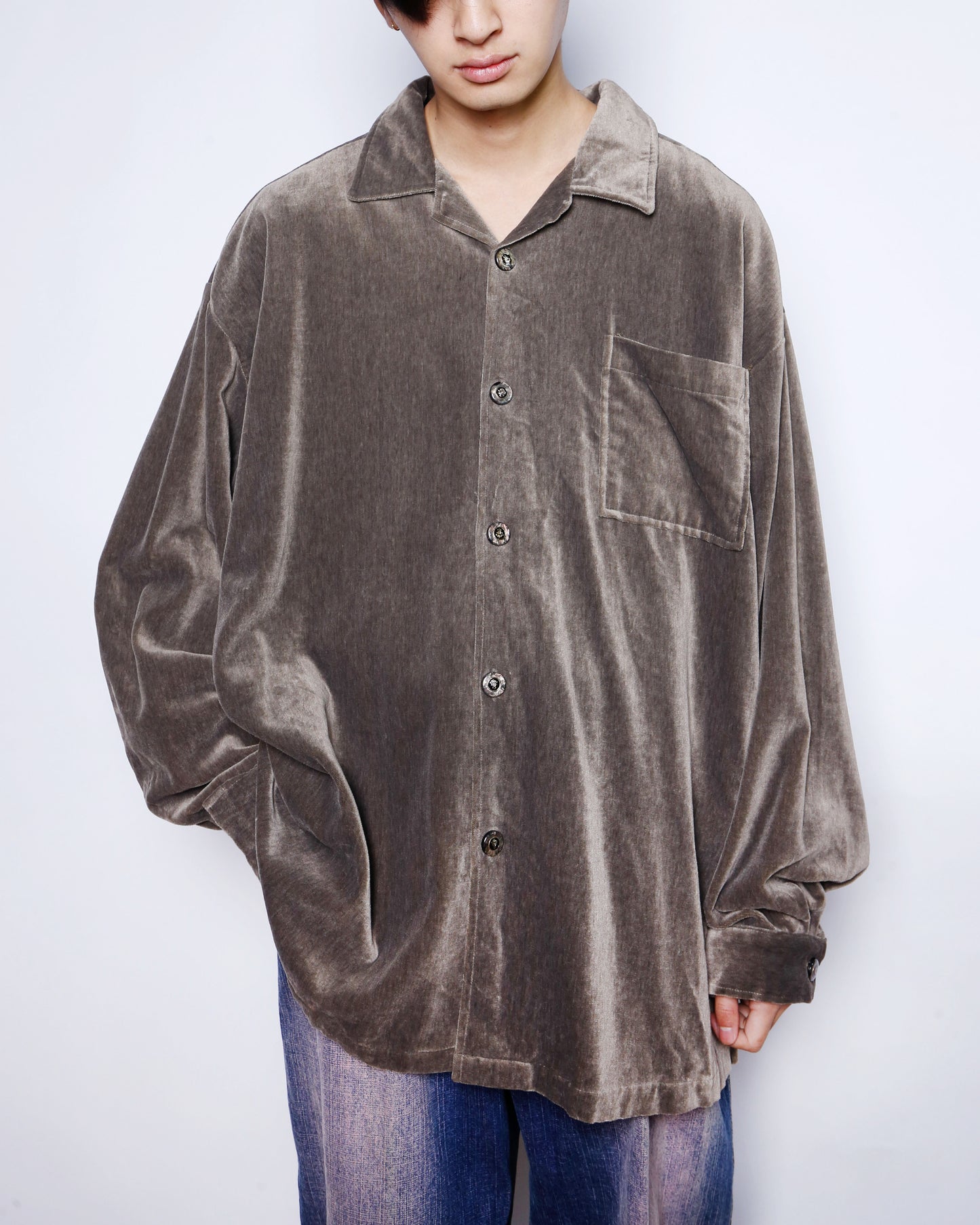 vintage smoky velvet shirt