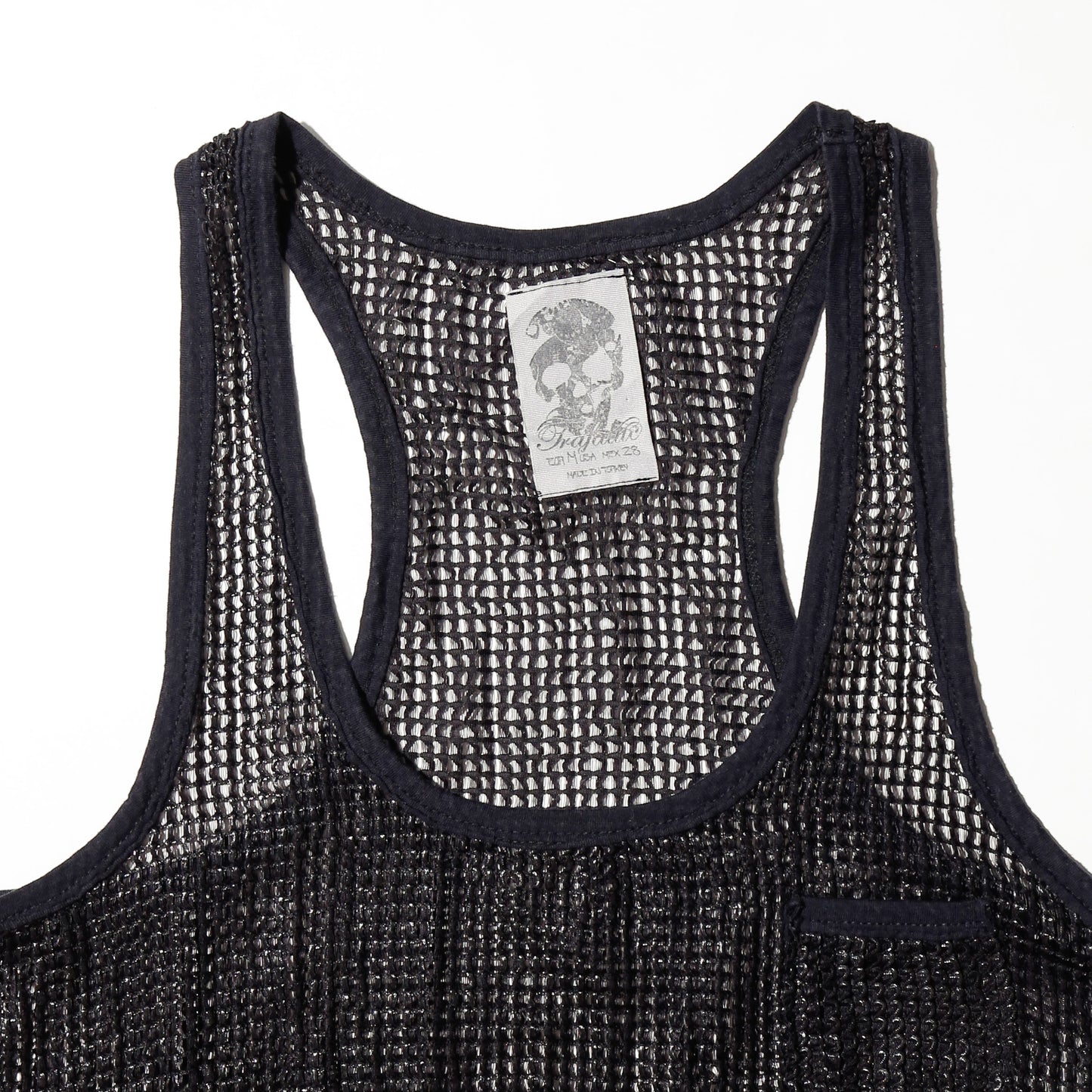 vintage luster mesh tank top