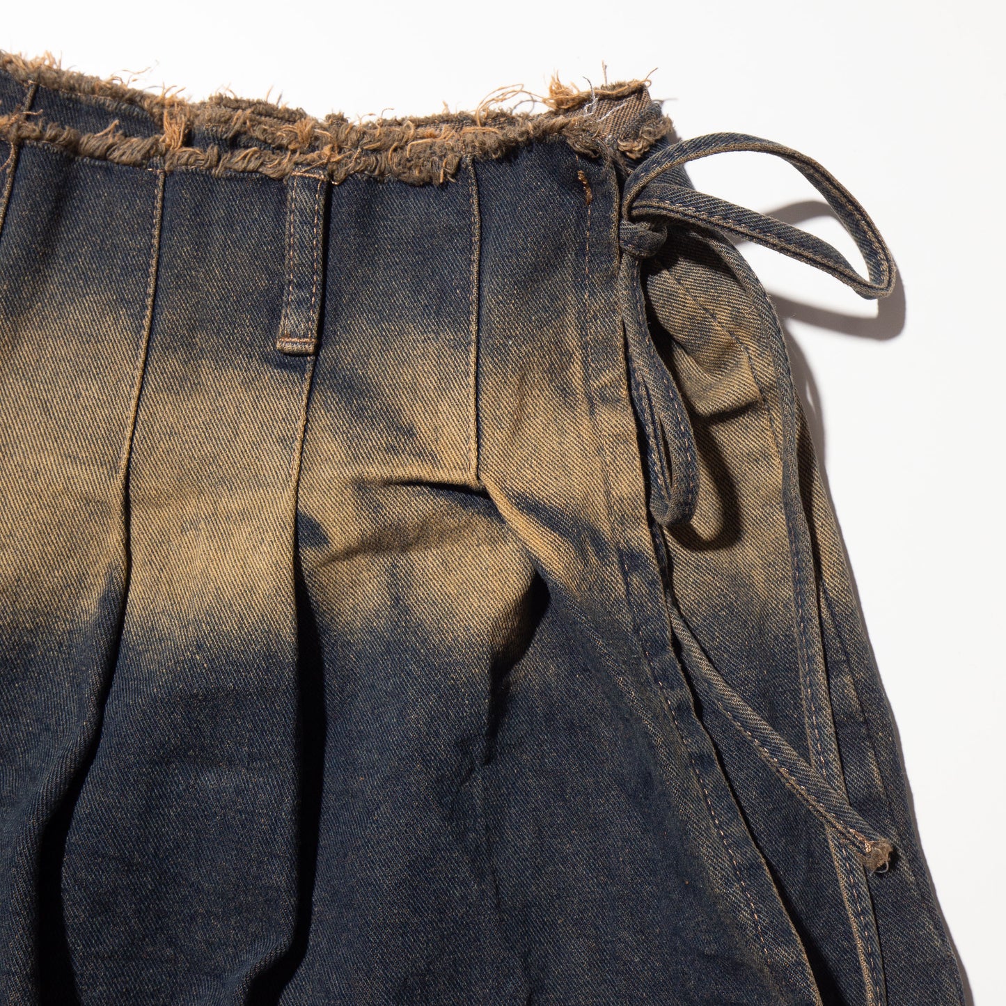 vintage faded pleats wrap skirt