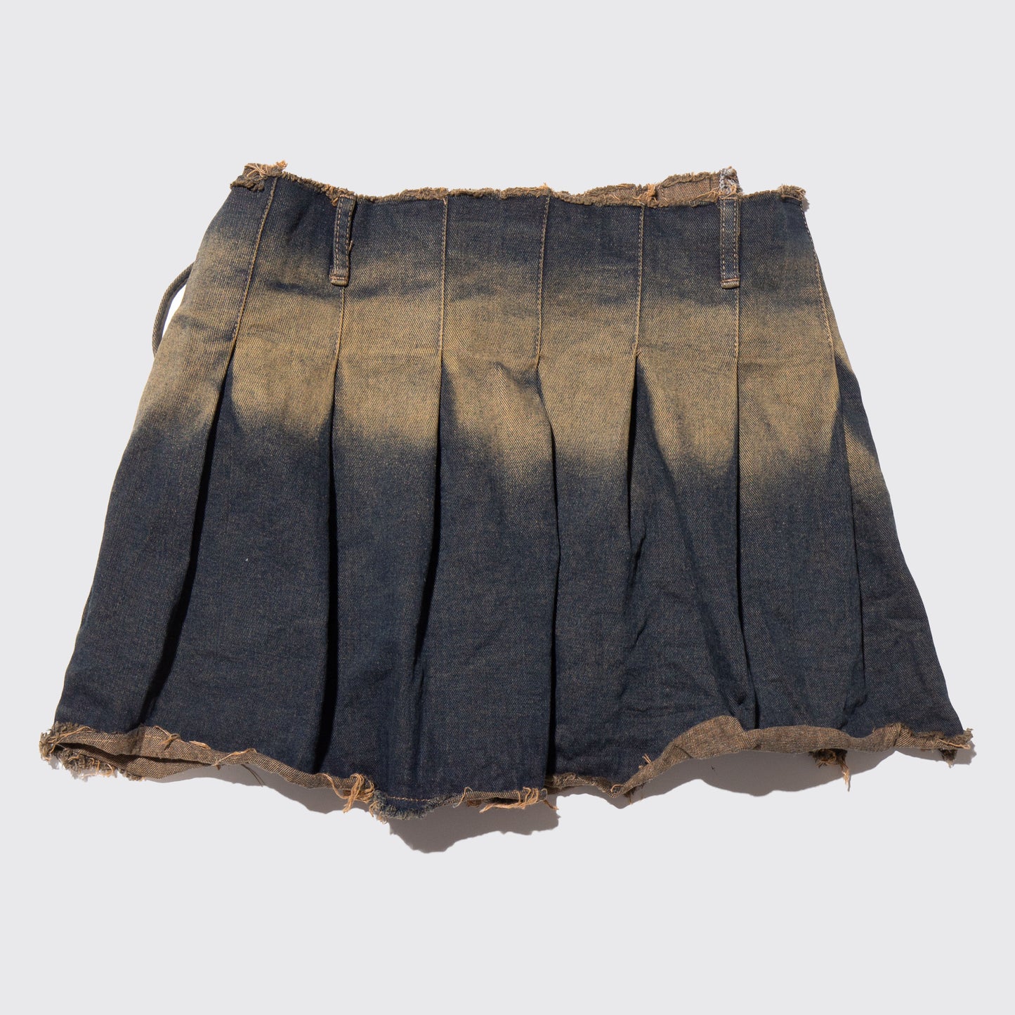 vintage faded pleats wrap skirt