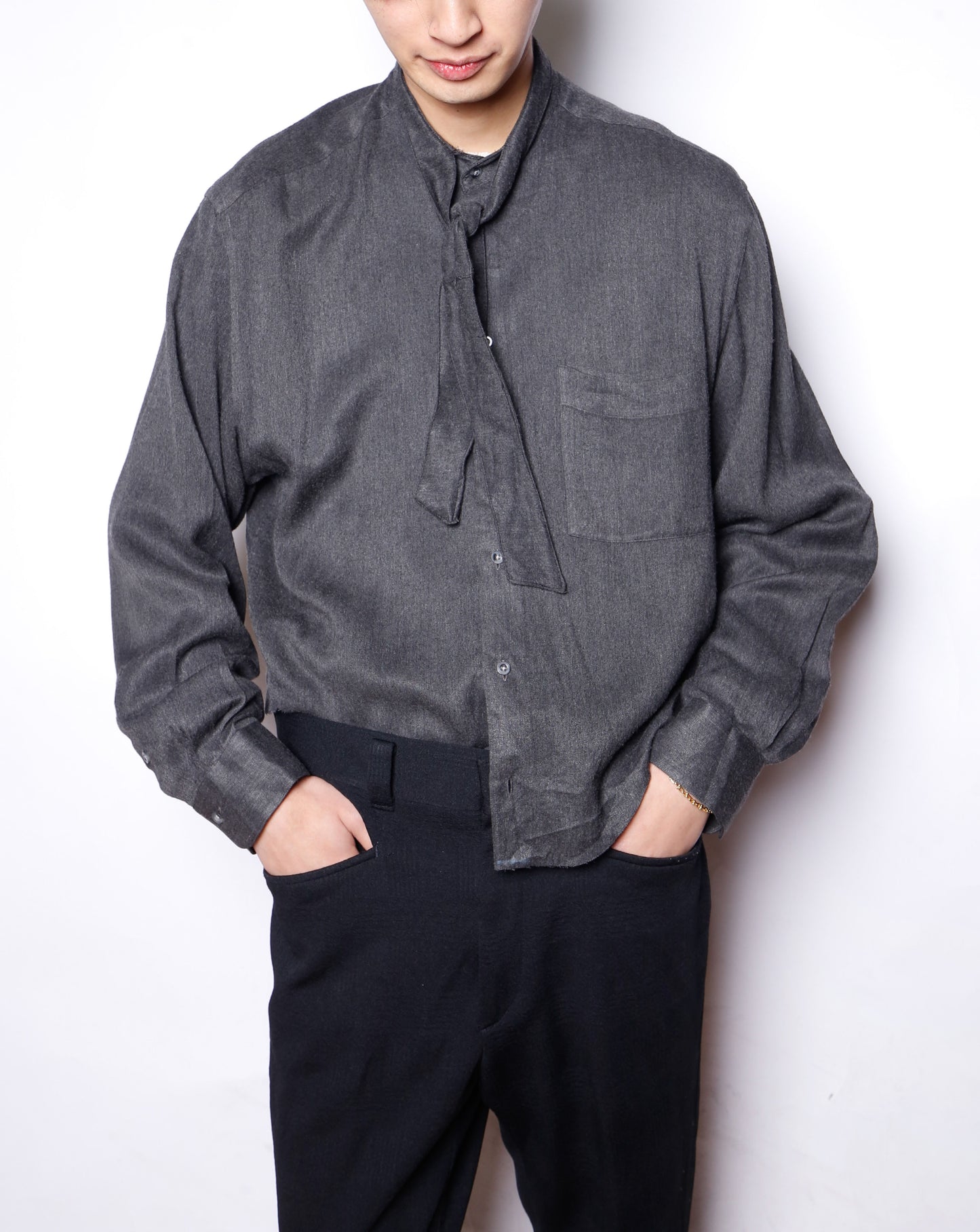 *one-off cropped bowtie shirt