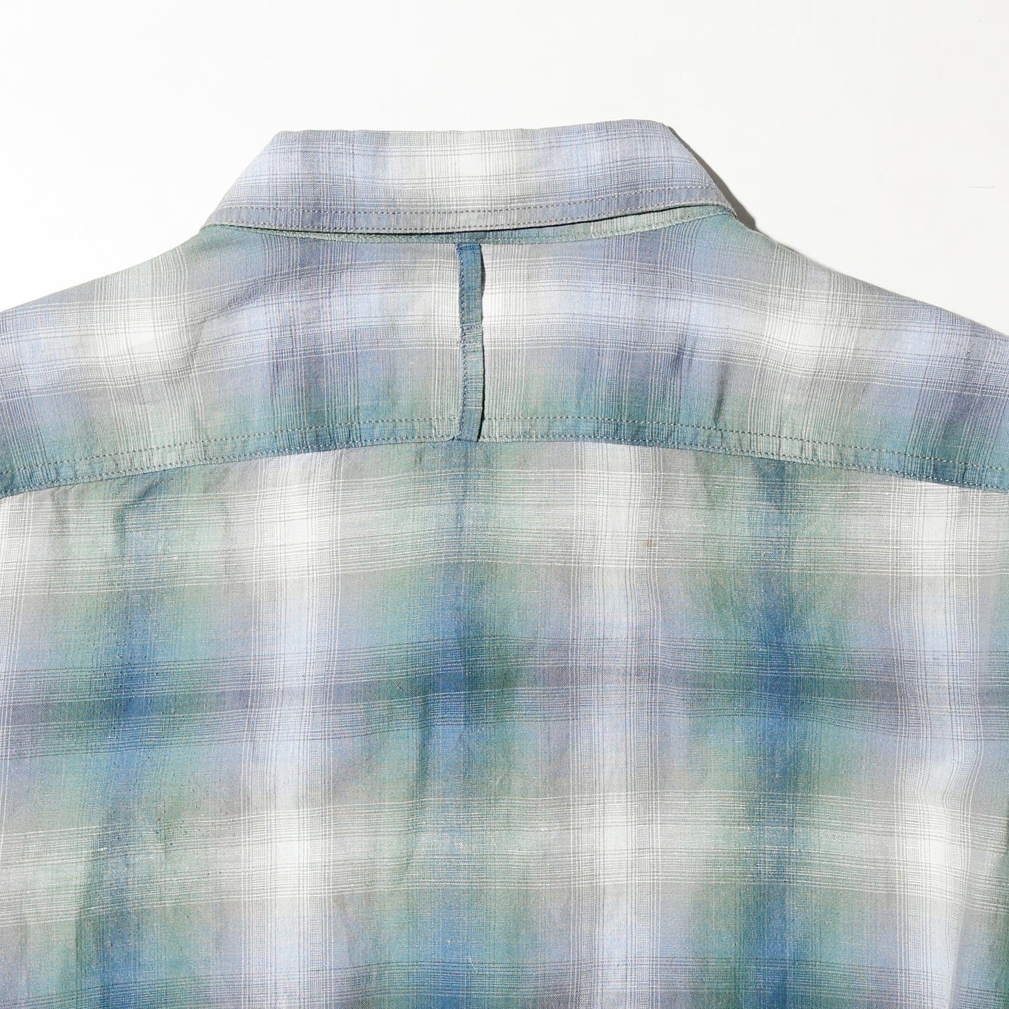 vintage banana republic epaulette ombre check shirt