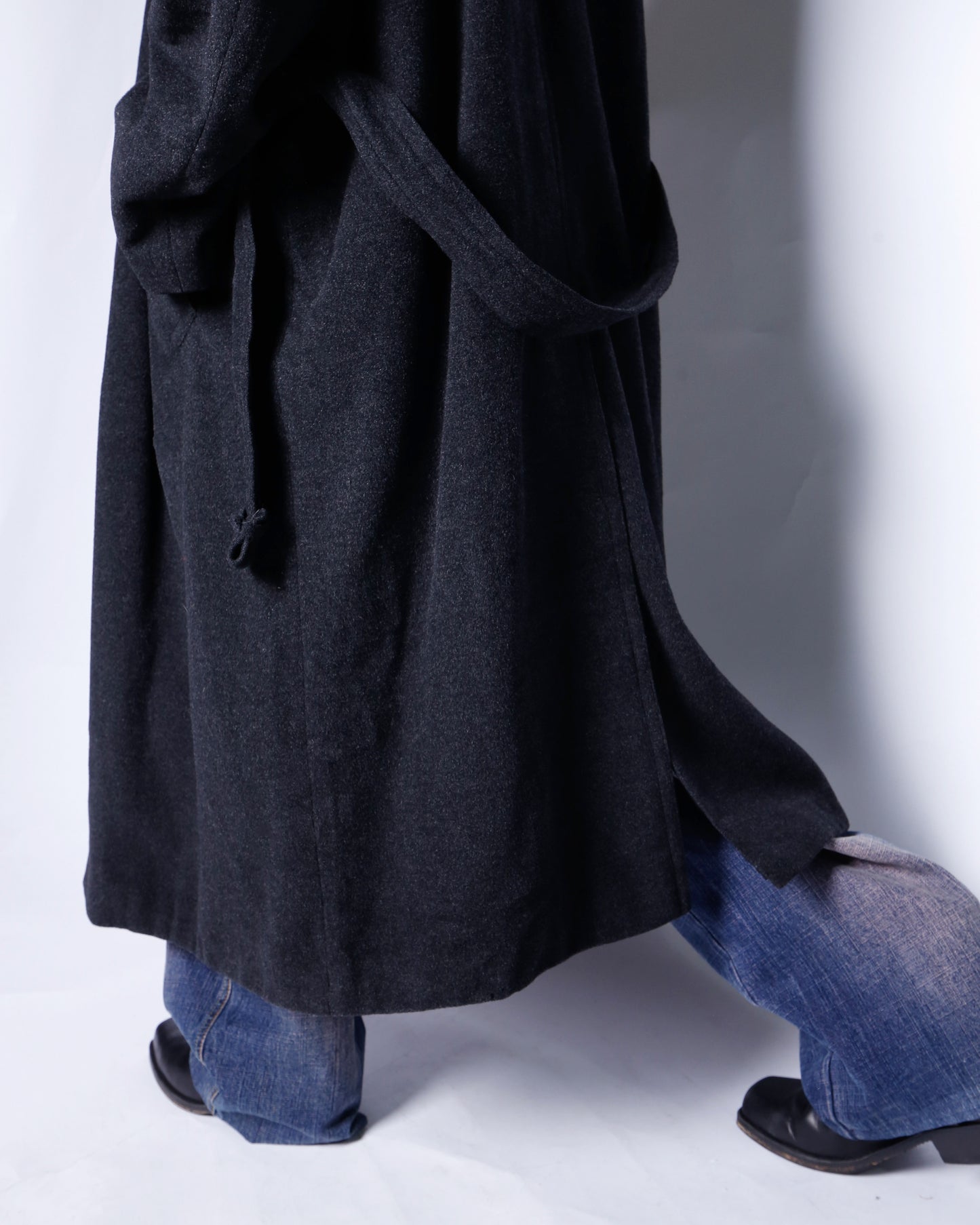 vintage hugo boss double breasted wool chesterfield coat