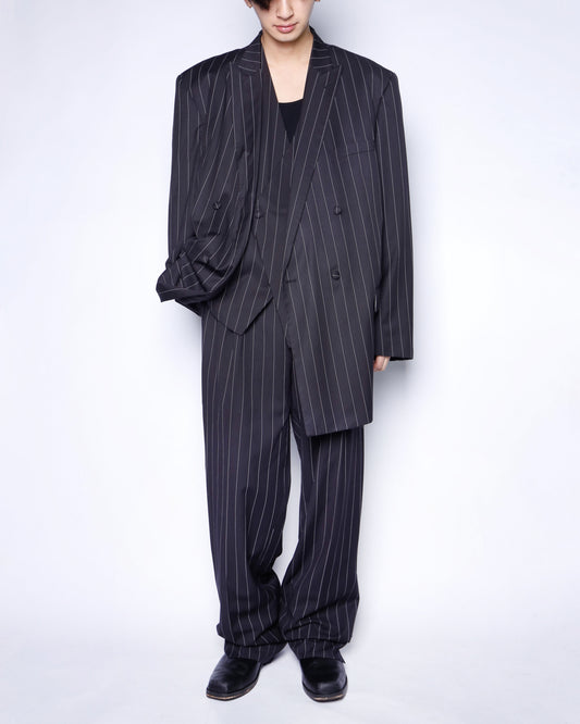 vintage 3piece stripe double  breasted set up