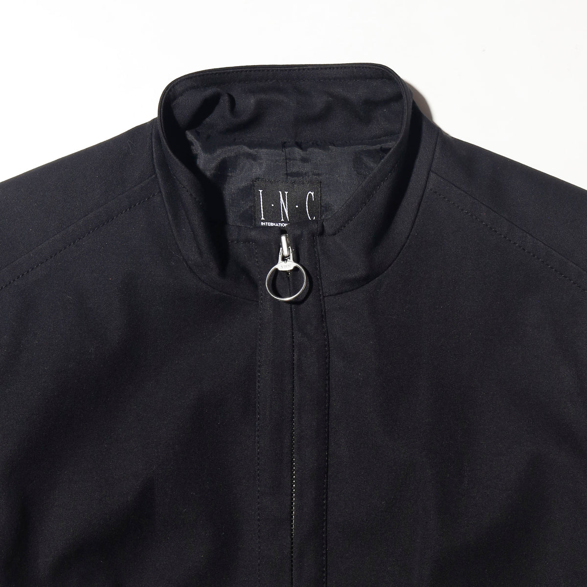 vintage belted stand collar jacket
