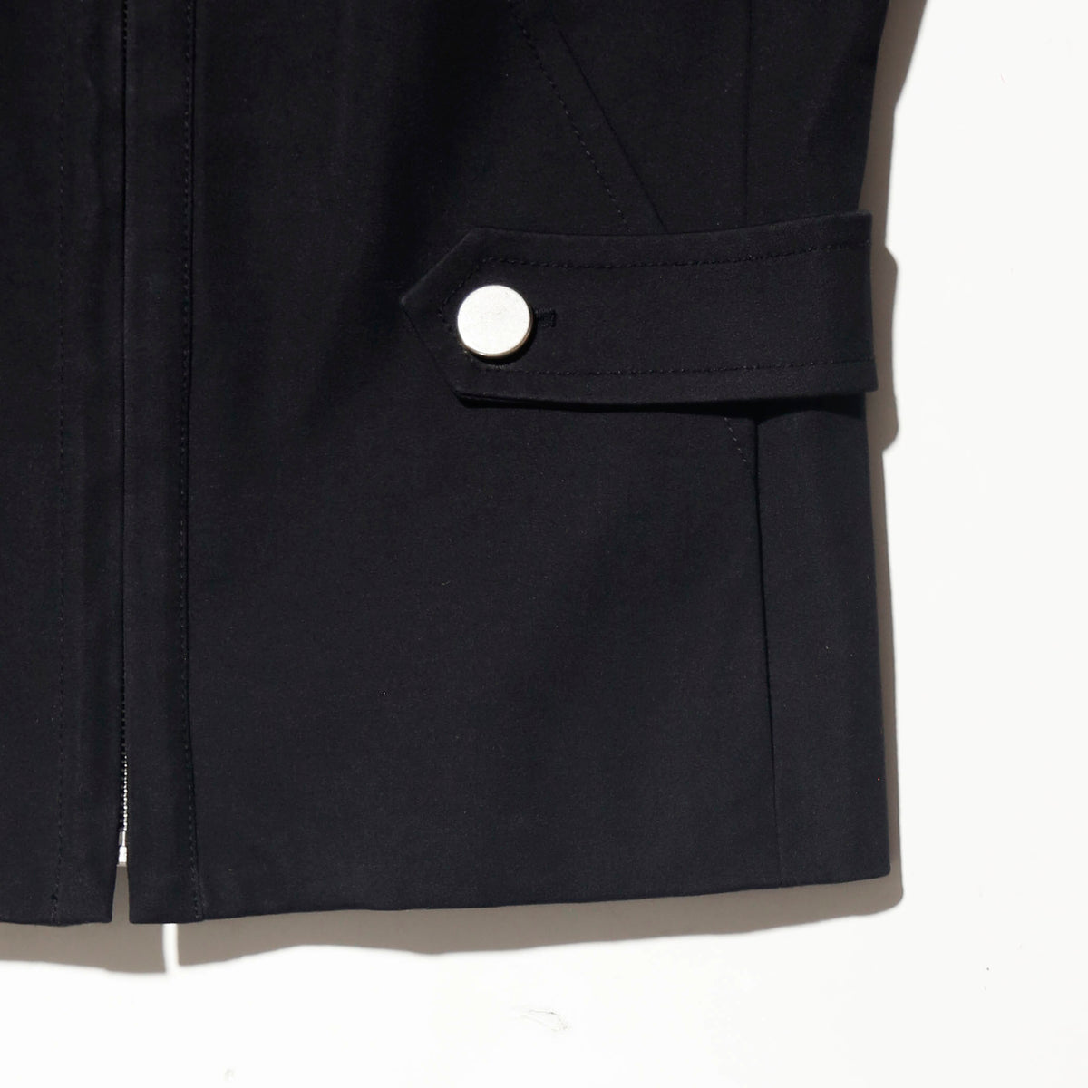 vintage belted stand collar jacket