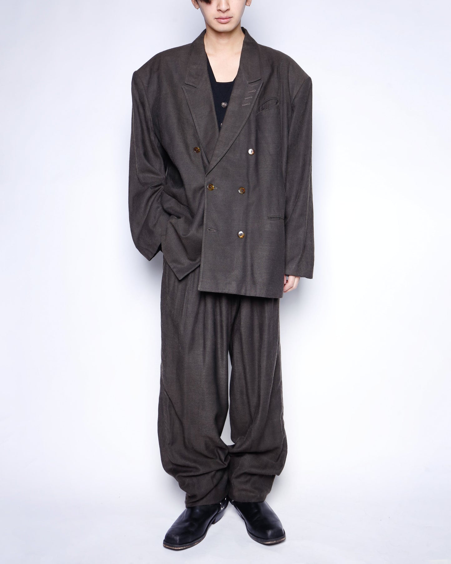 vintage dropped double breasted set up