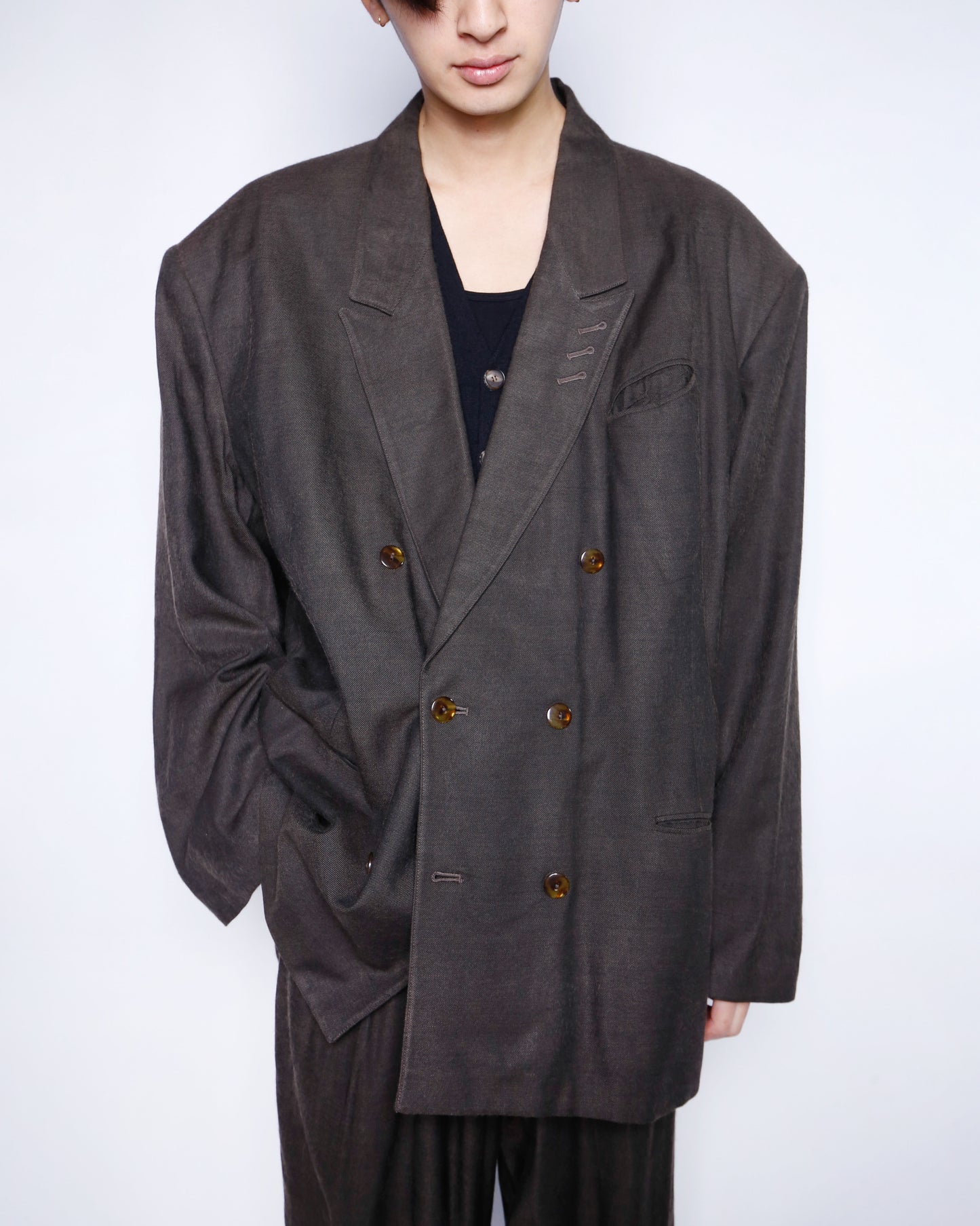 vintage dropped double breasted set up