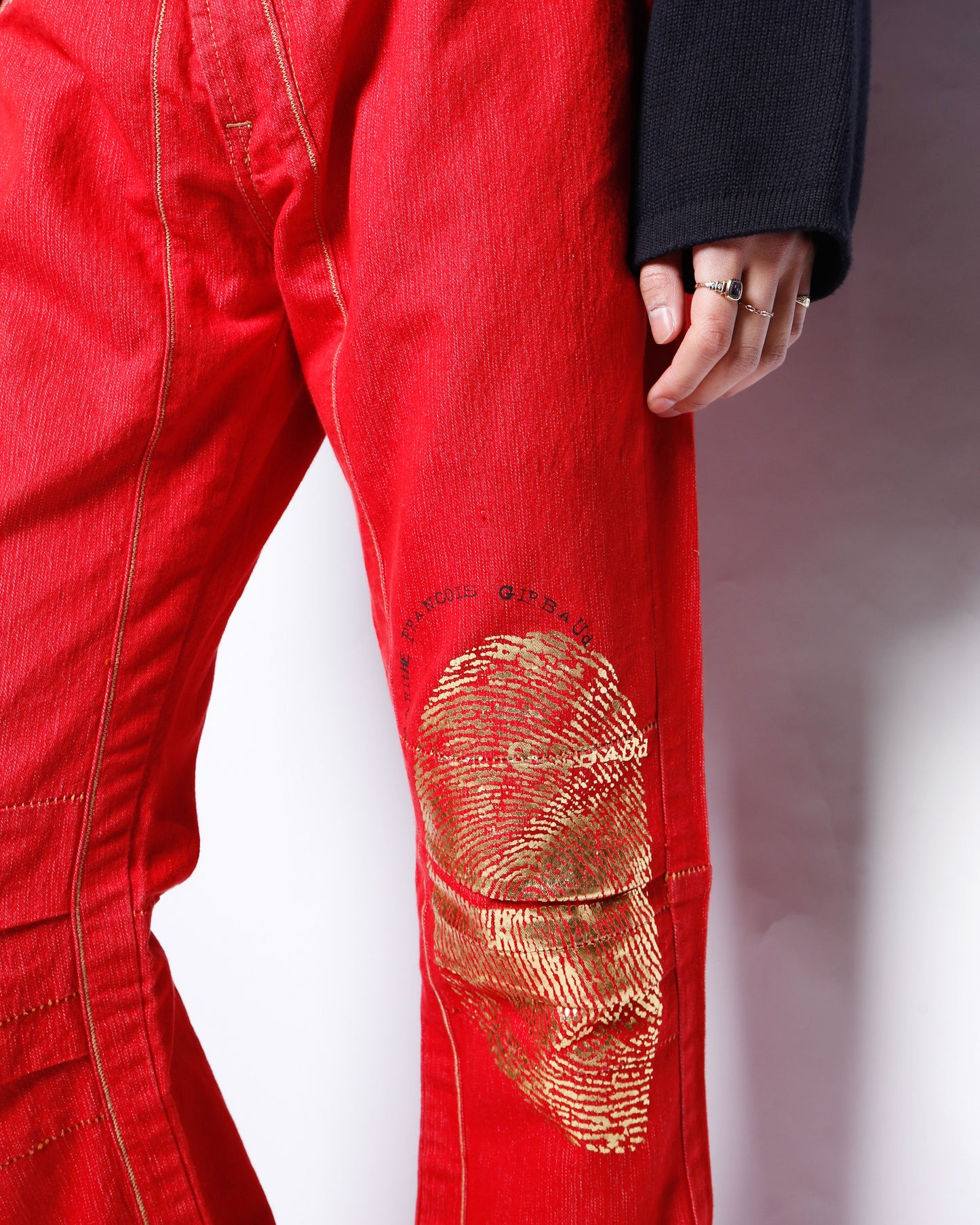 vintage 00's Marithe + Francois Girbaud finger print trousers