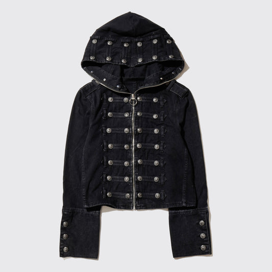 *one-off hooded napoleon jacket