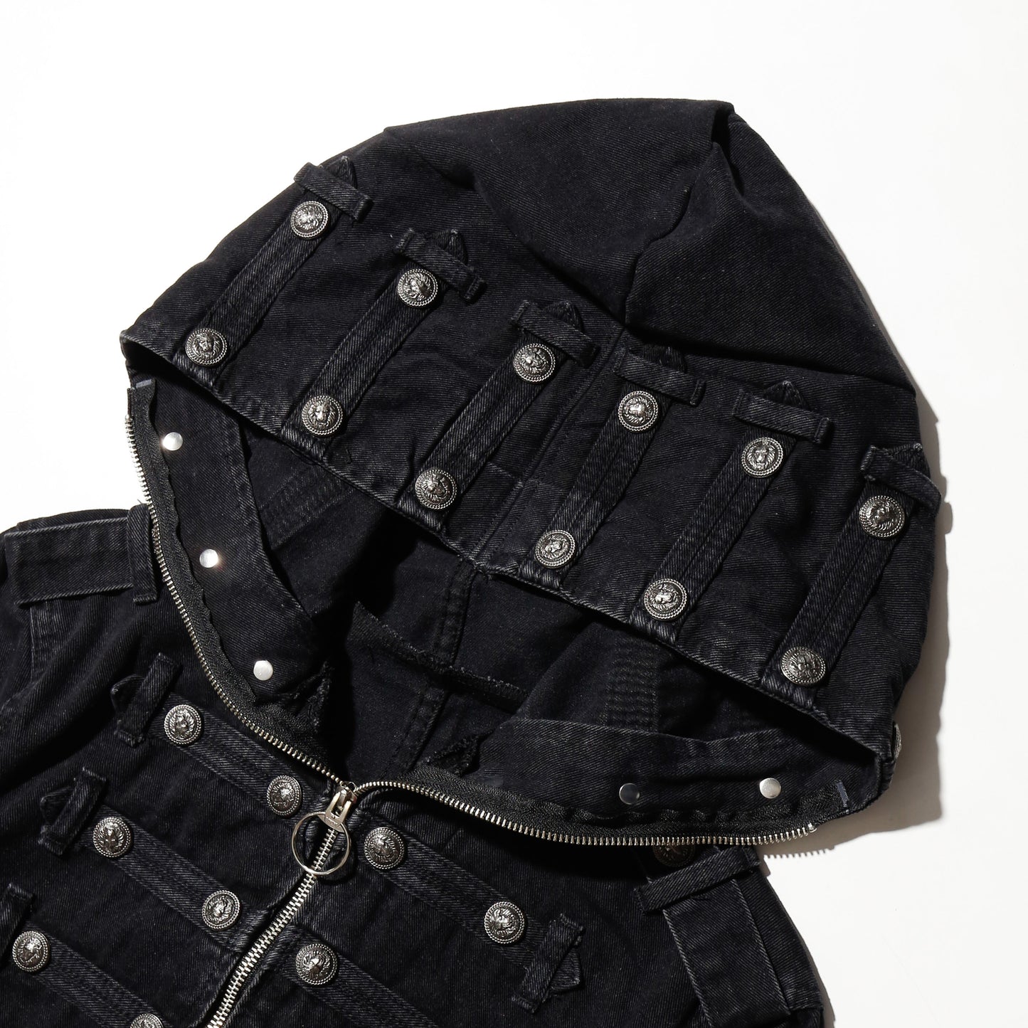 *one-off hooded napoleon jacket