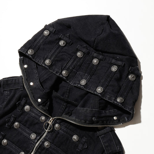 *one-off hooded napoleon jacket