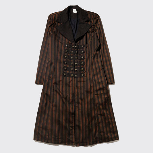 vintage stripe hussar long coat