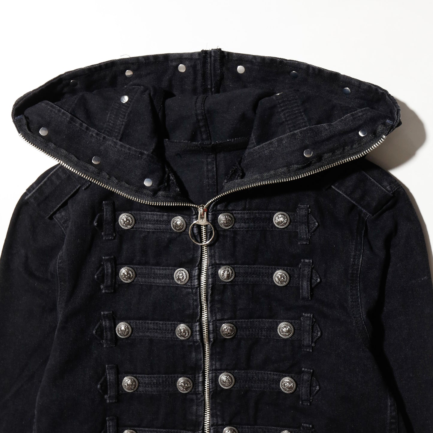 *one-off hooded napoleon jacket