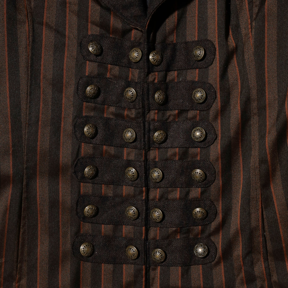 vintage stripe hussar long coat