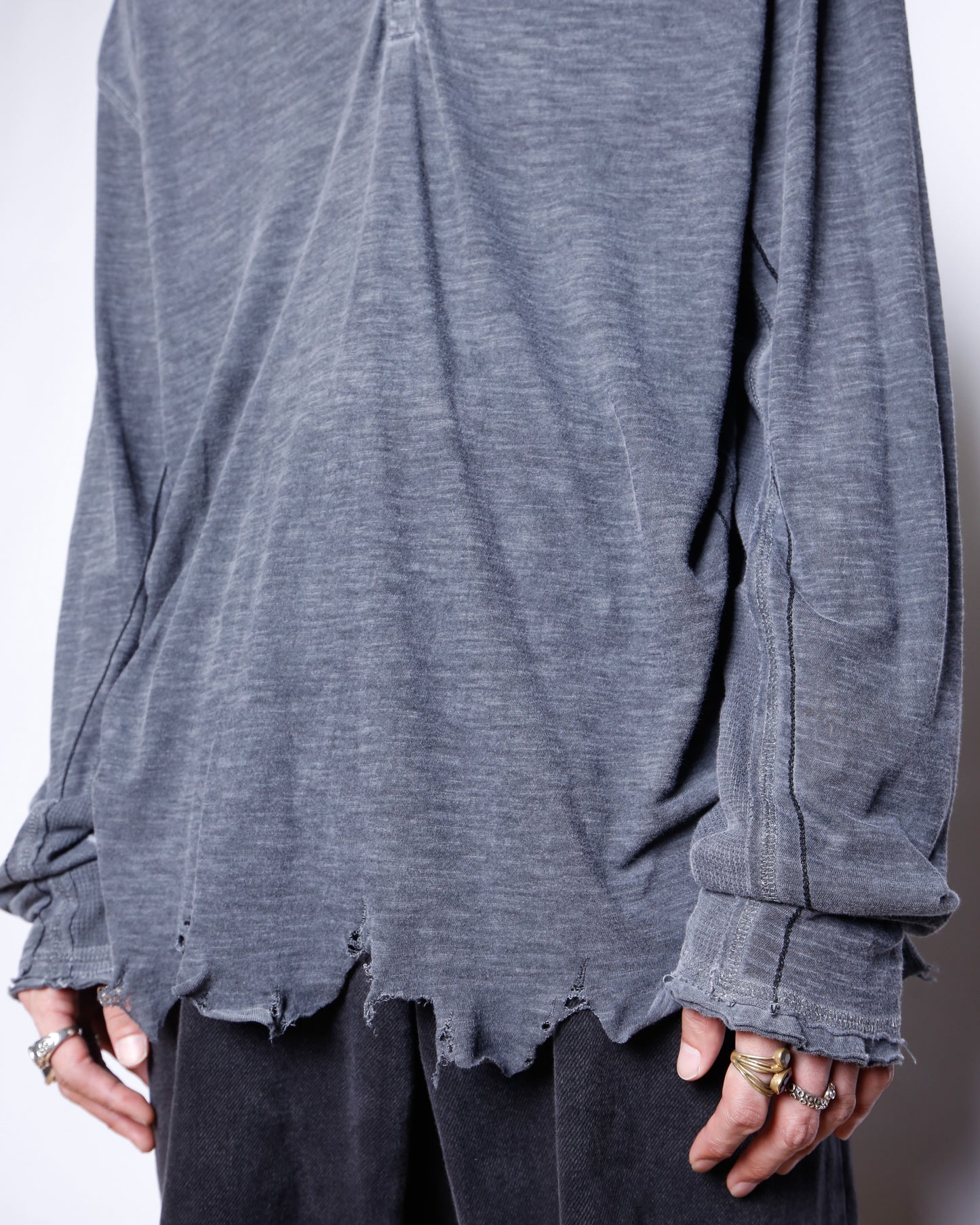 vintage broken henry neck cut sew