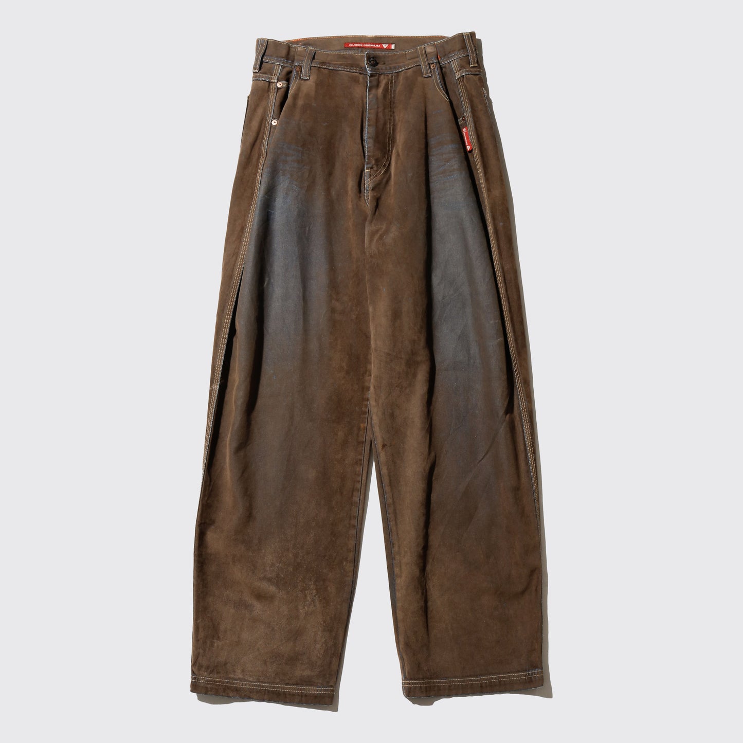 vintage guess premium faded flocky wide trousers