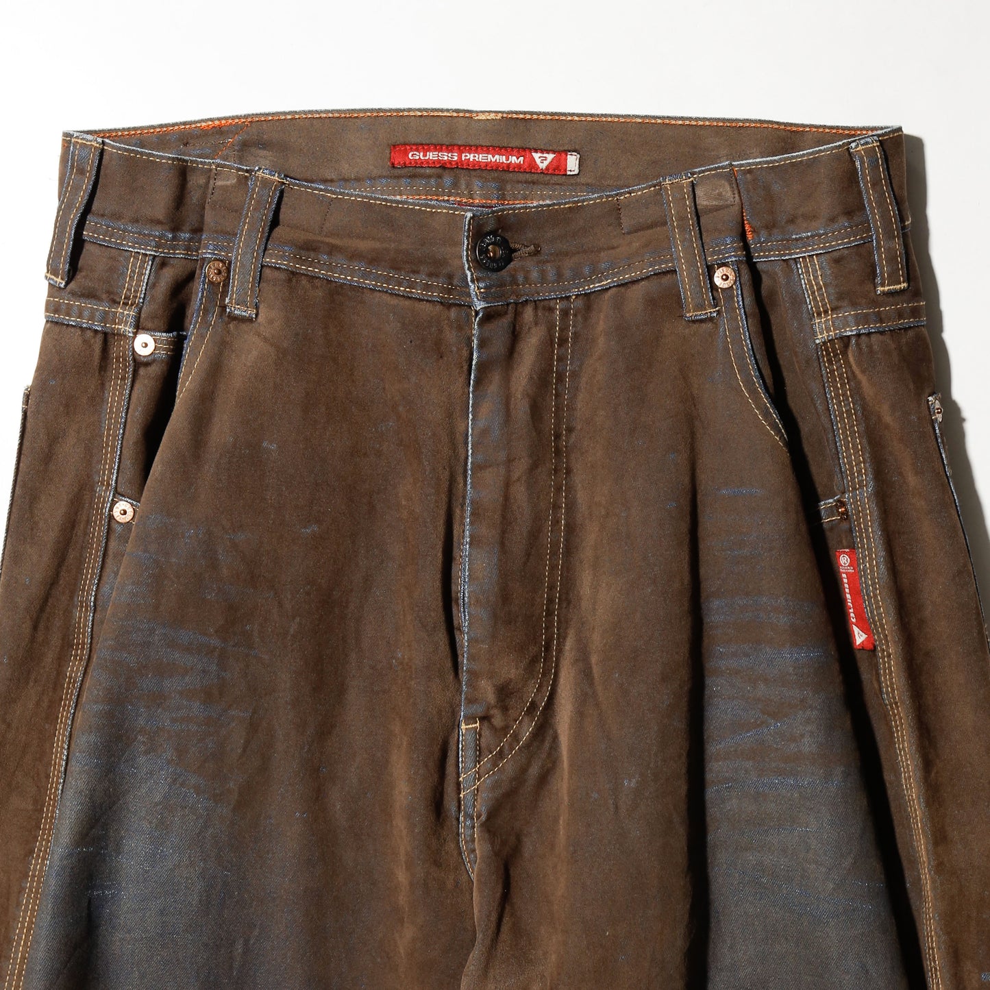 vintage guess premium faded flocky wide trousers
