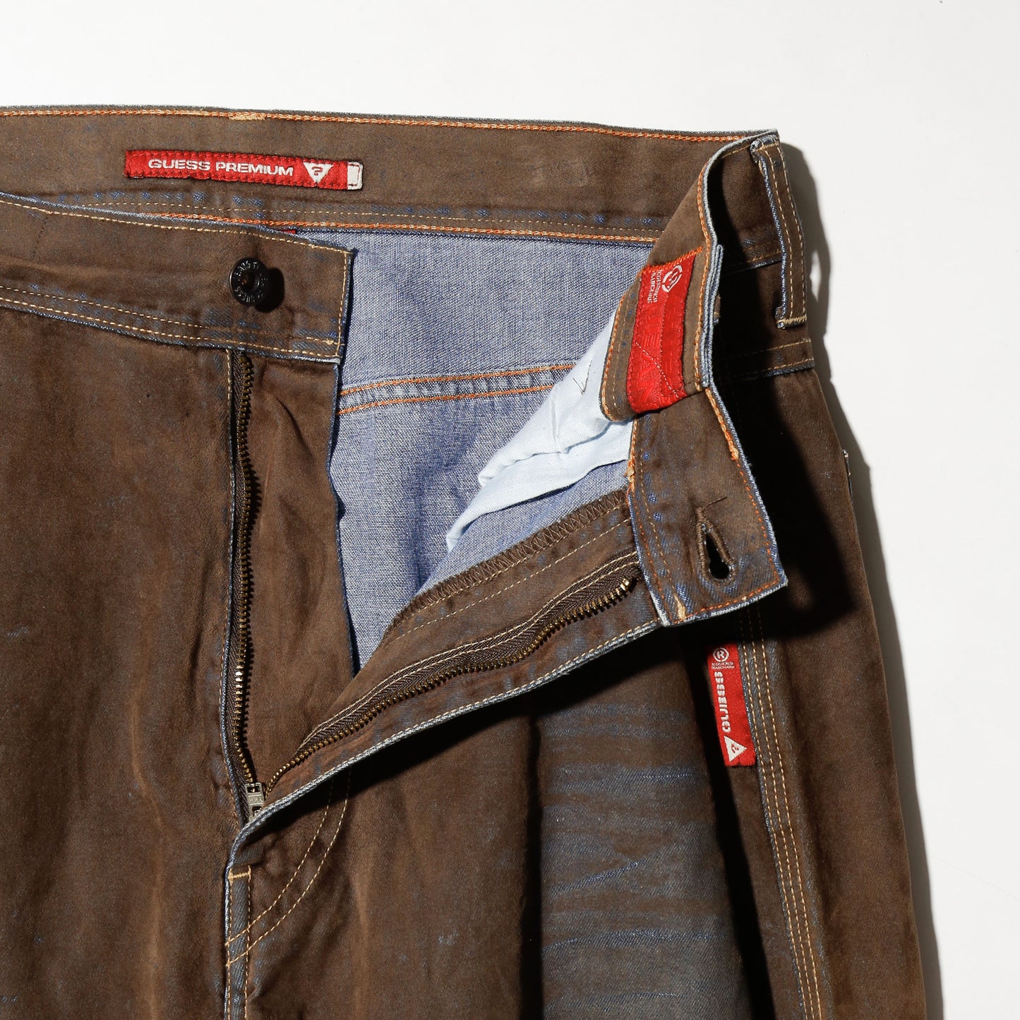 vintage guess premium faded flocky wide trousers