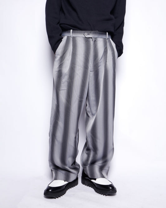 vintage shadow stripe wide slacks