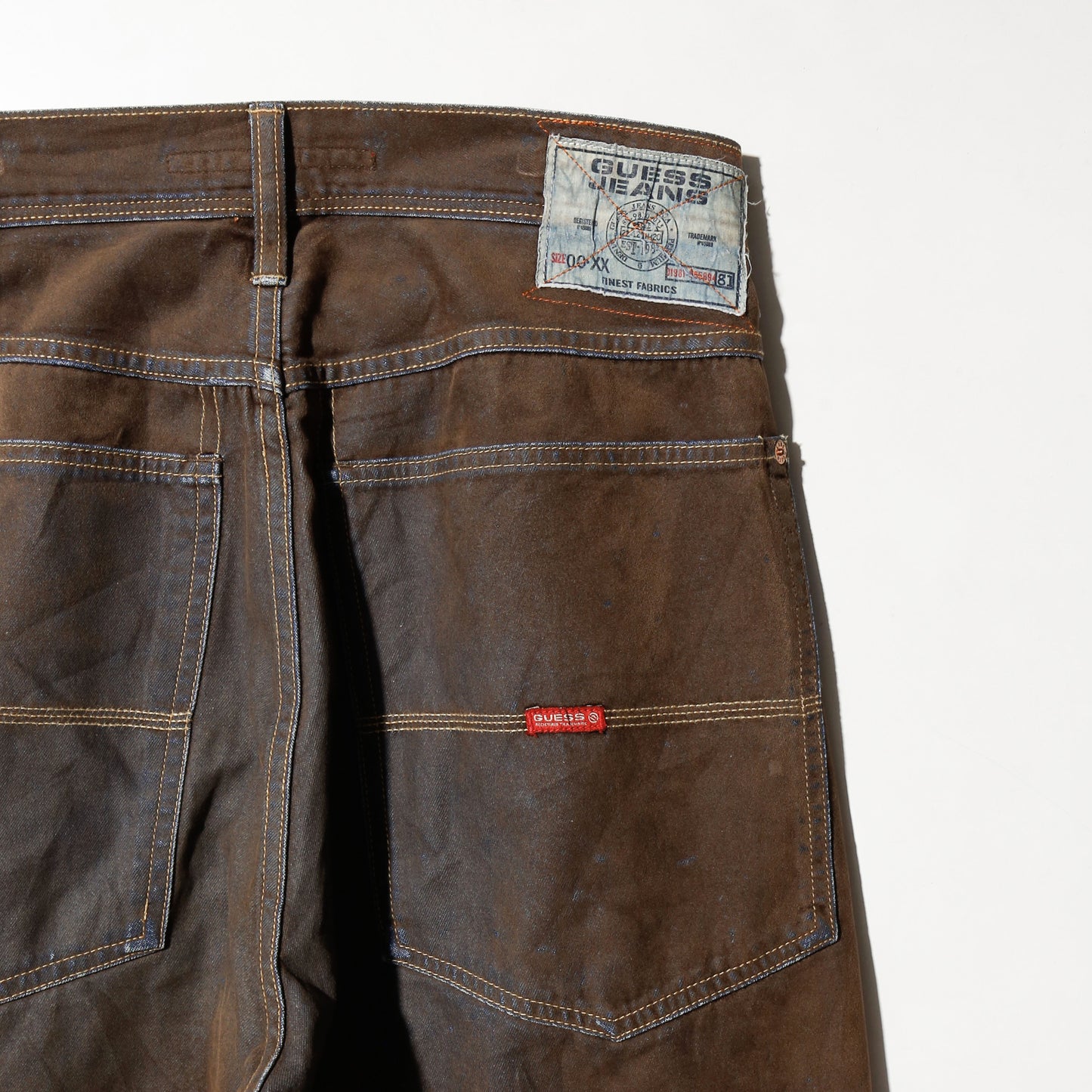 vintage guess premium faded flocky wide trousers