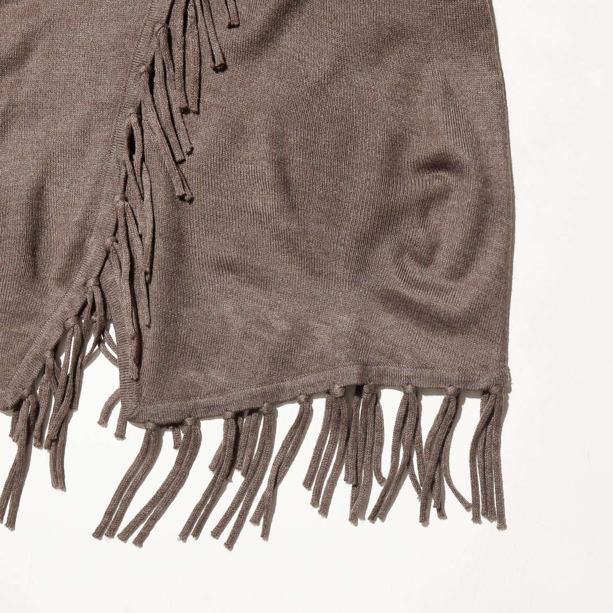 vintage cowl neck fringe wrap pullover