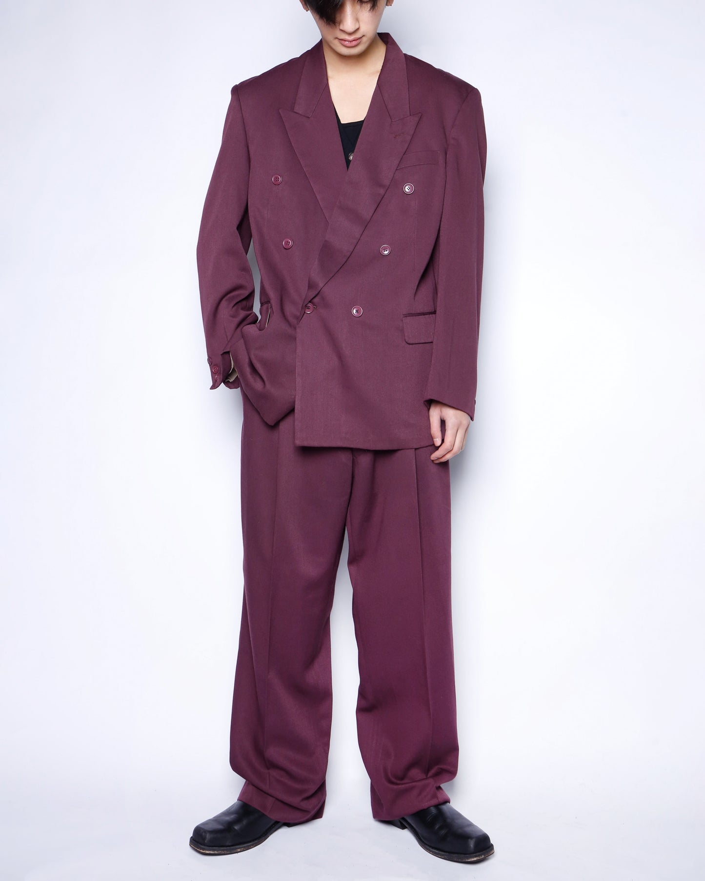 vintage double breasted gabardine set up