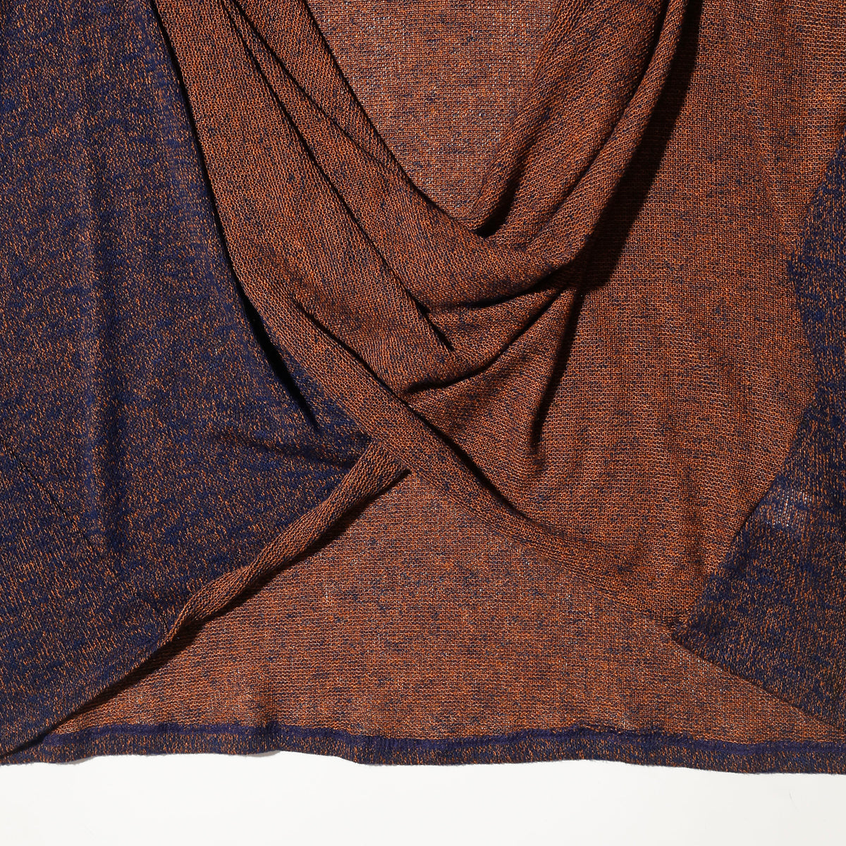 vintage contrast twist drape knit pullover