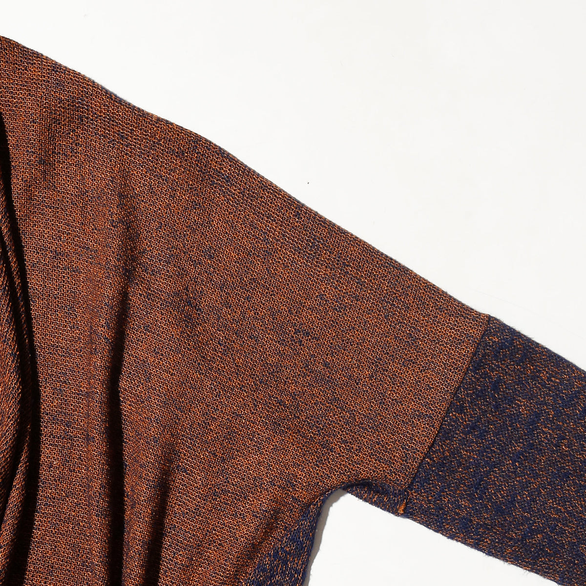 vintage contrast twist drape knit pullover