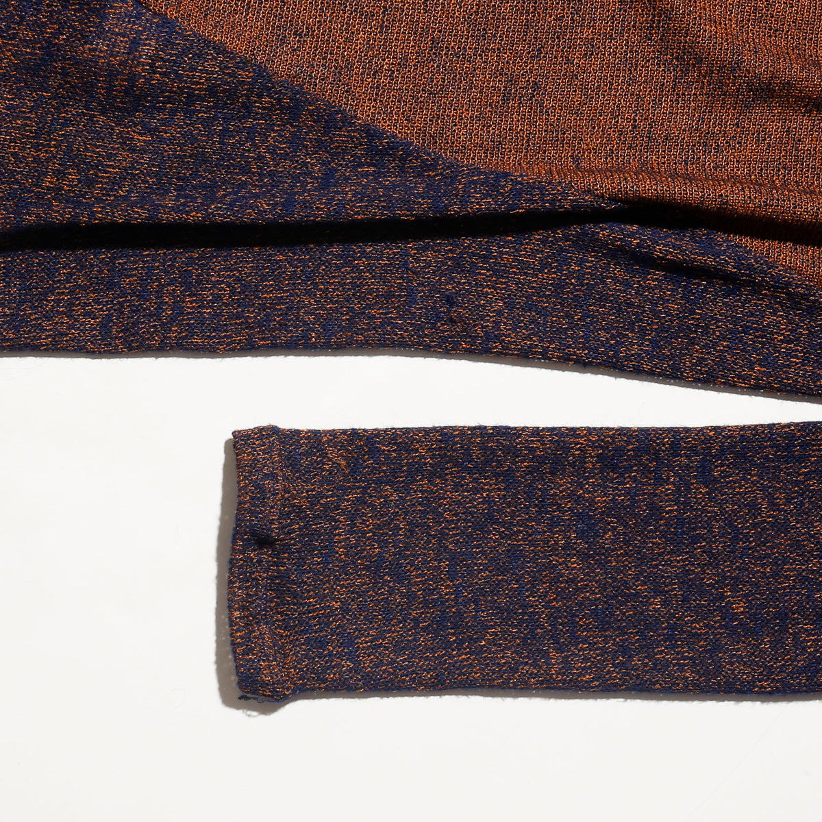 vintage contrast twist drape knit pullover