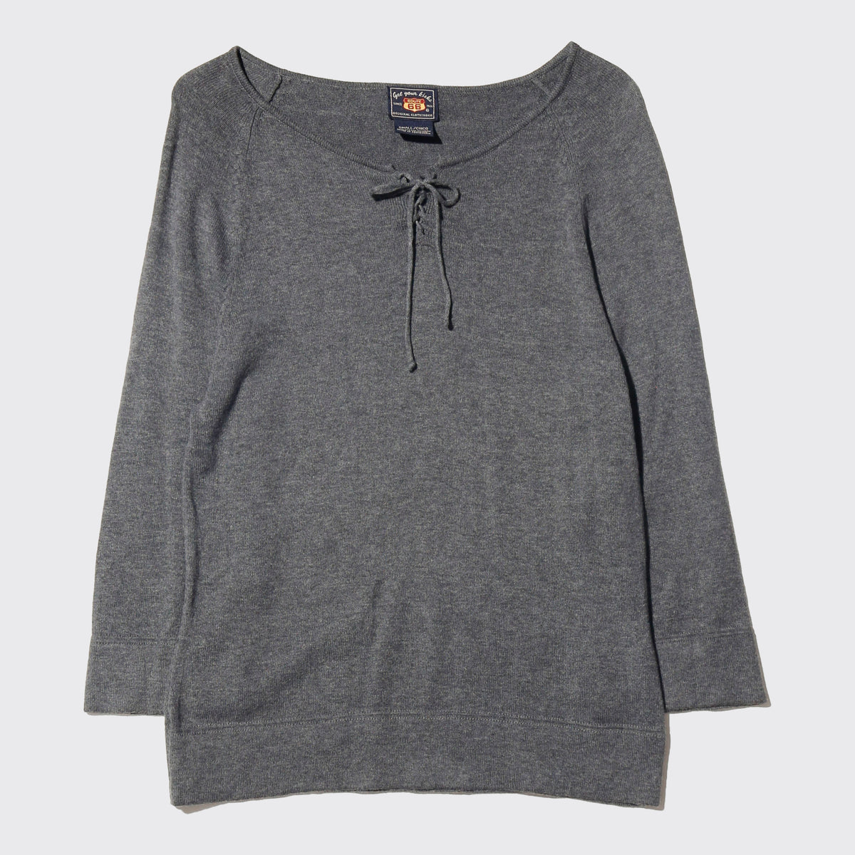 vintage lace up quarter sleeve cut sew