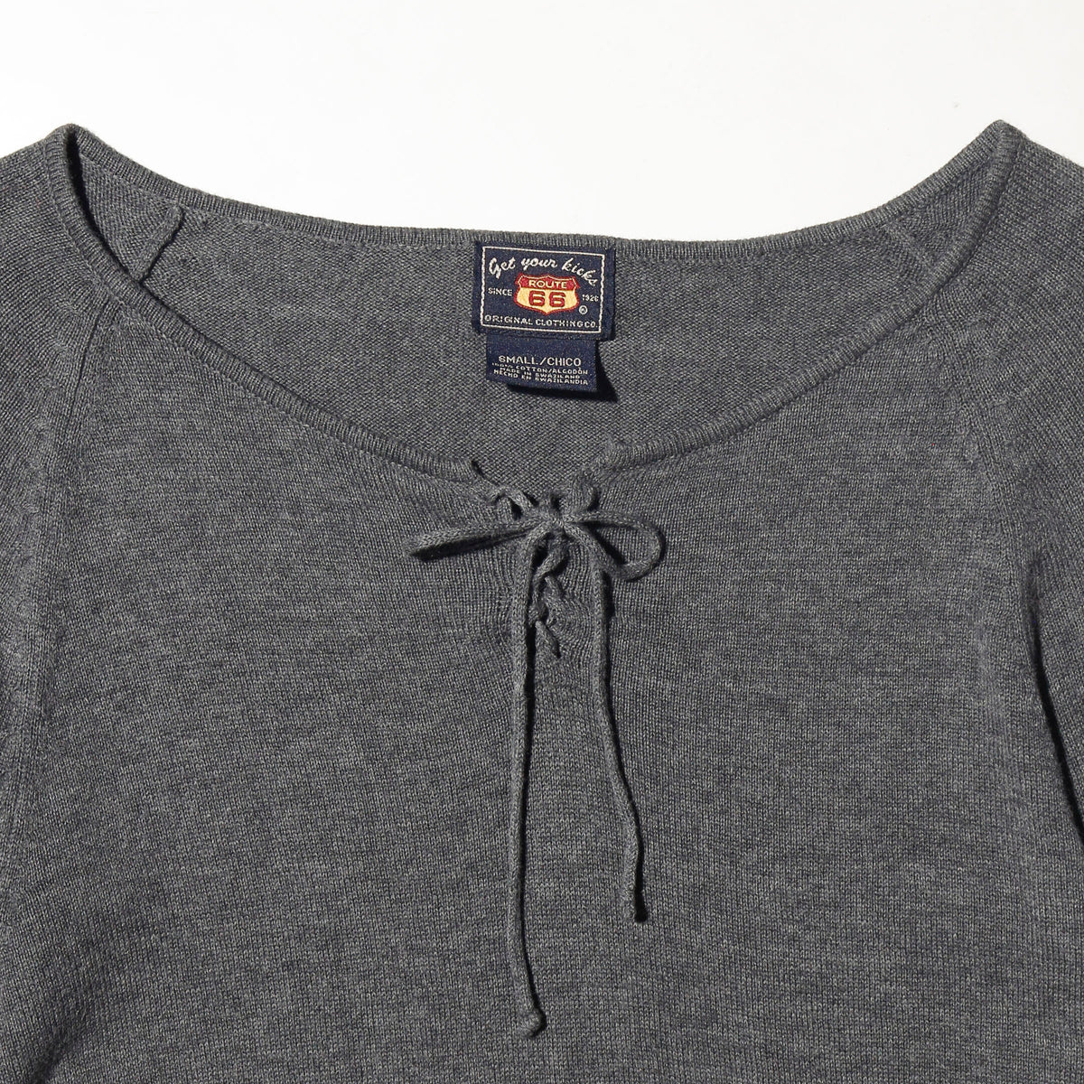 vintage lace up quarter sleeve cut sew