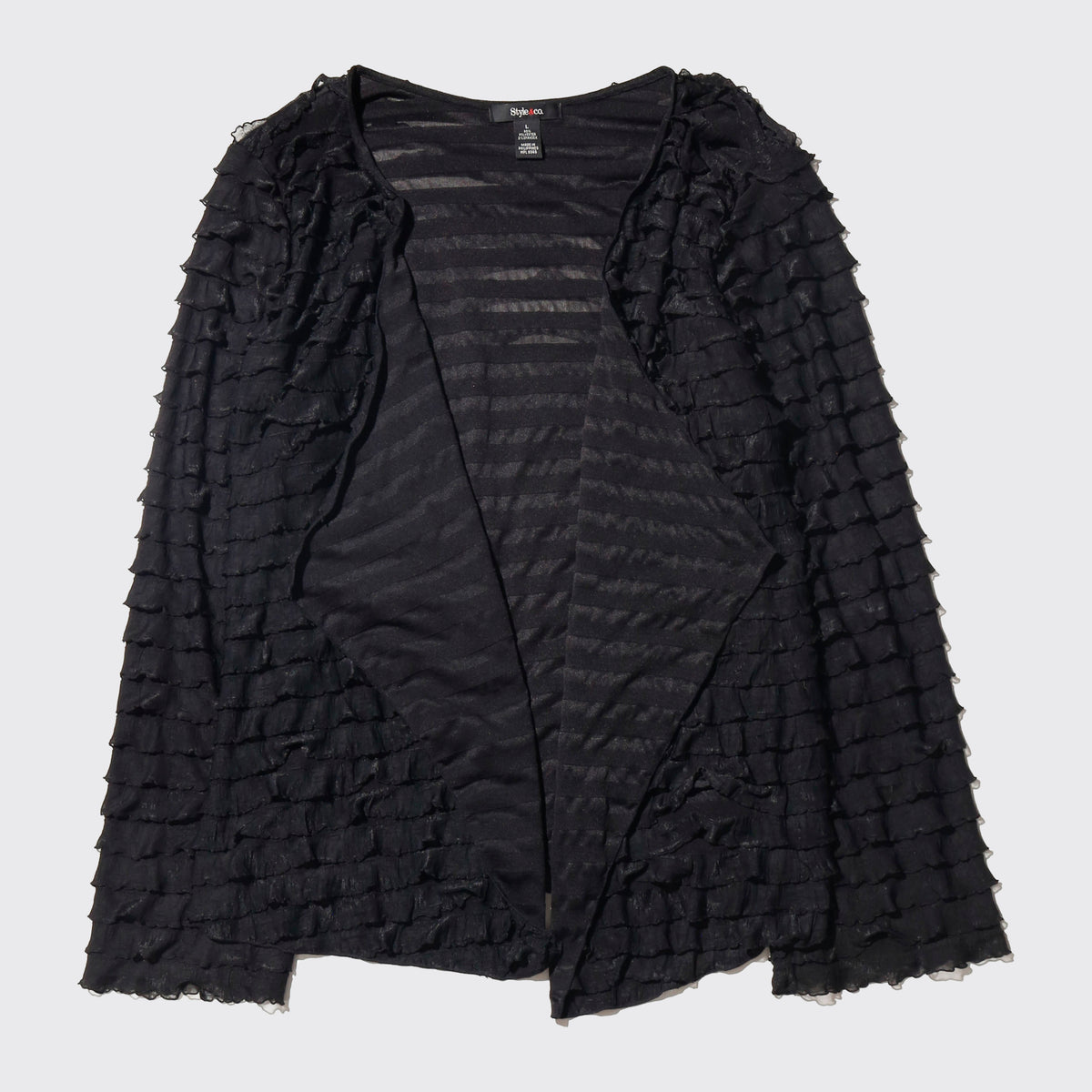 vintage ruffle sheer cardigan