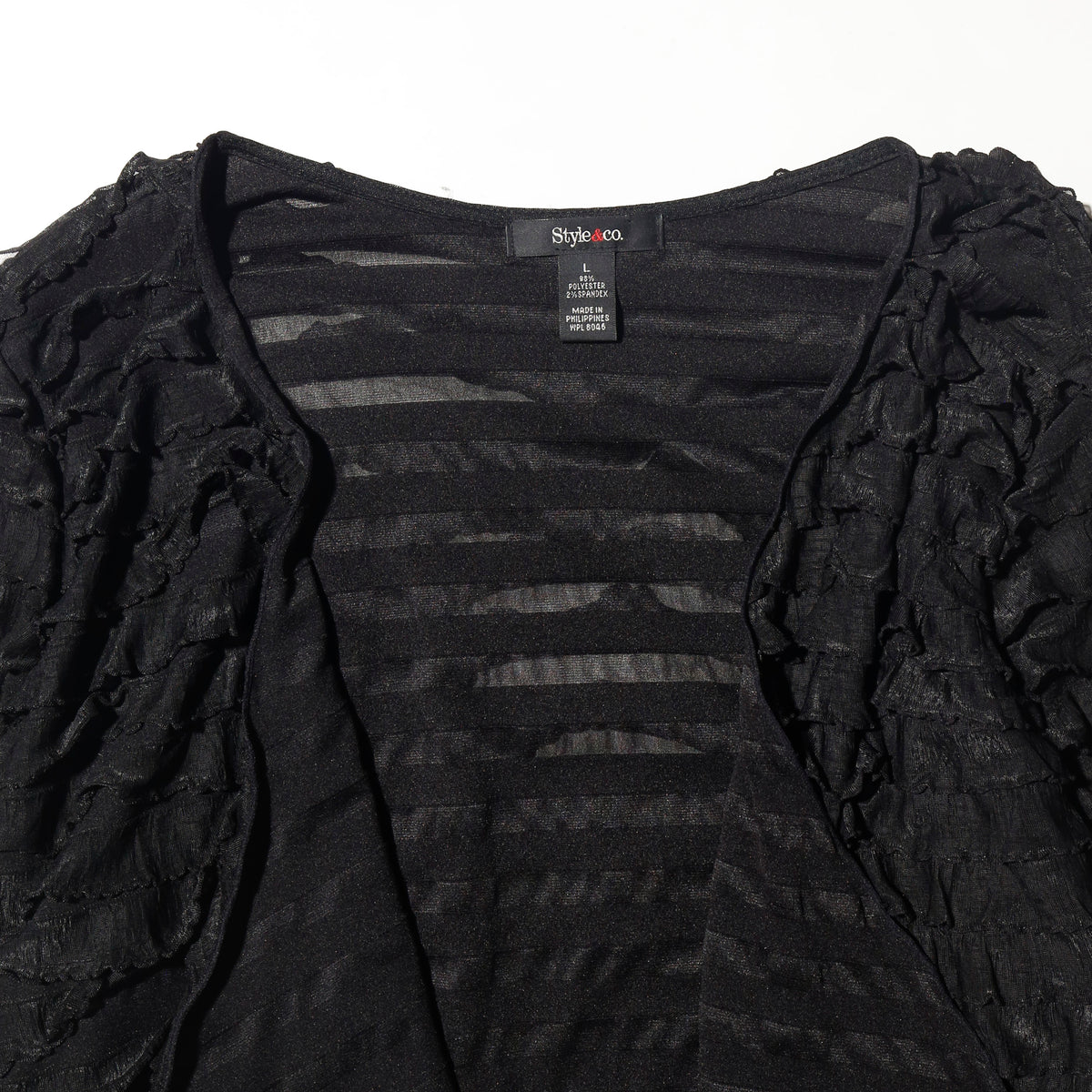 vintage ruffle sheer cardigan