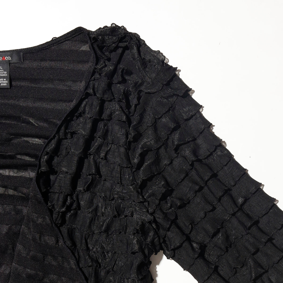 vintage ruffle sheer cardigan