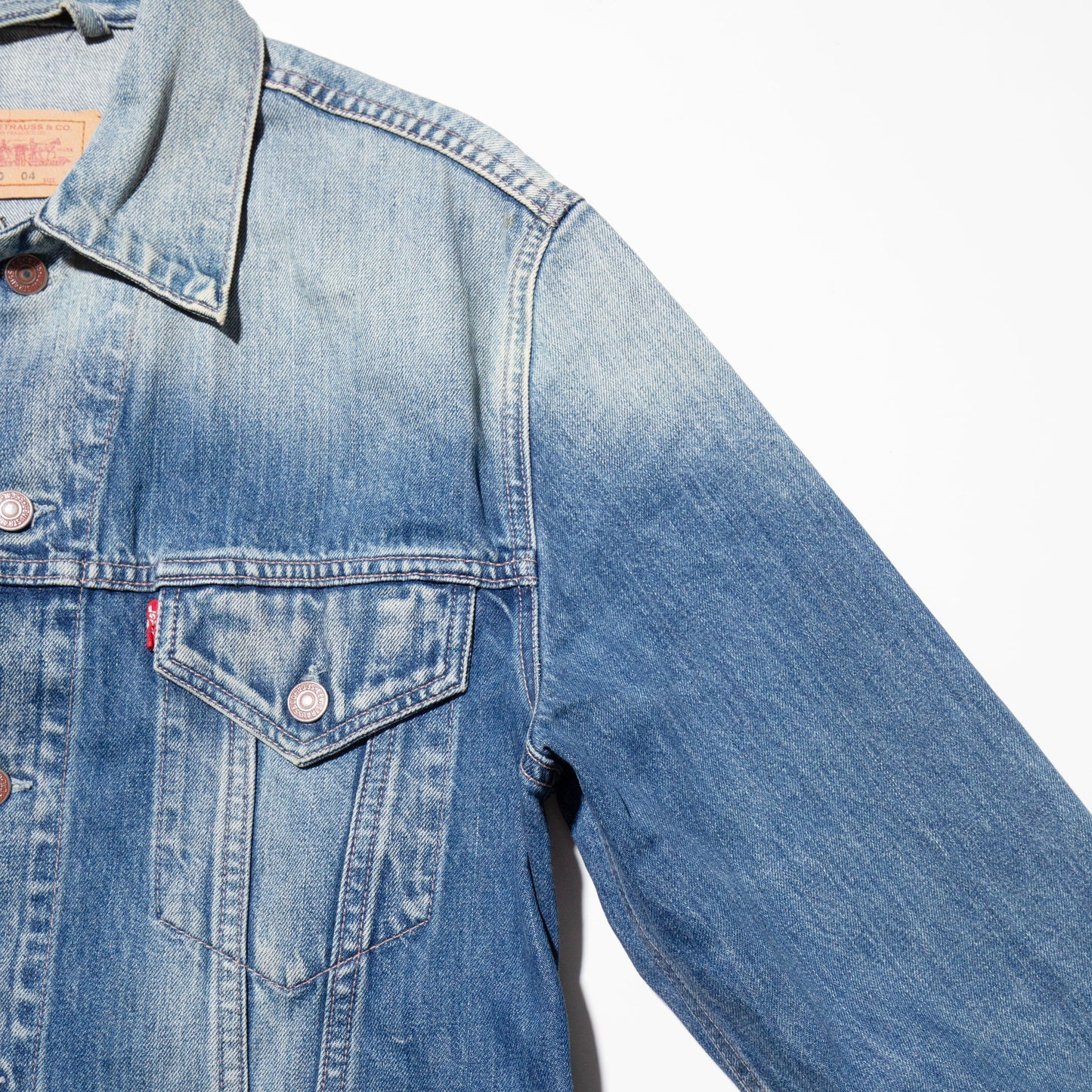 vintage levi's fade trucker jacket