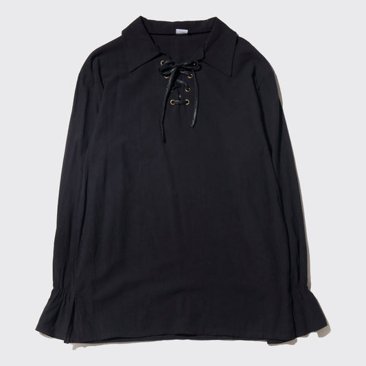 vintage lace up cotton pullover