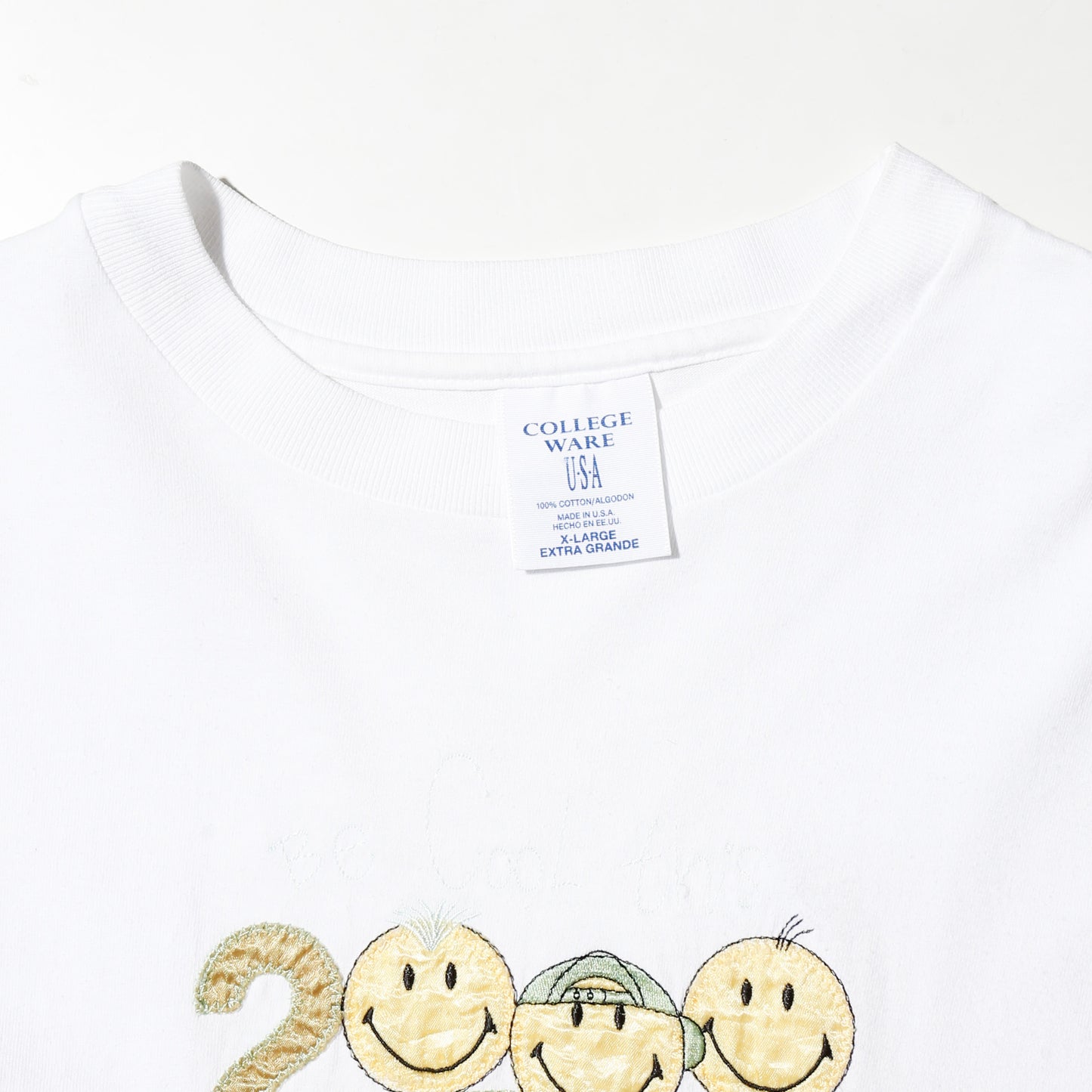 vintage 90's "2000 millennium" smiley t-shirt