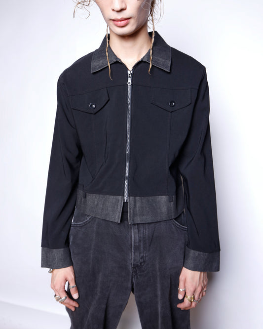 vintage combi zip jacket