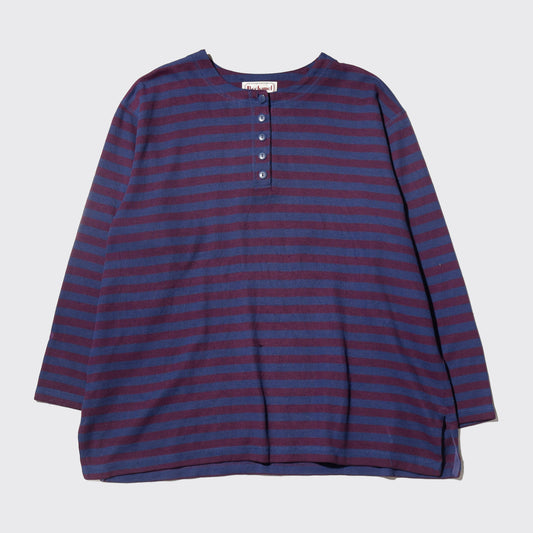 vintage border henry neck l/s cut sew