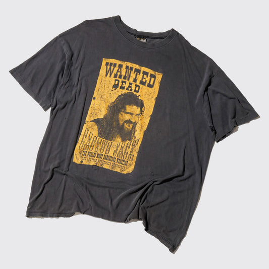 vintage 90's WWE cactus jack "wanted dead" broken t-shirt
