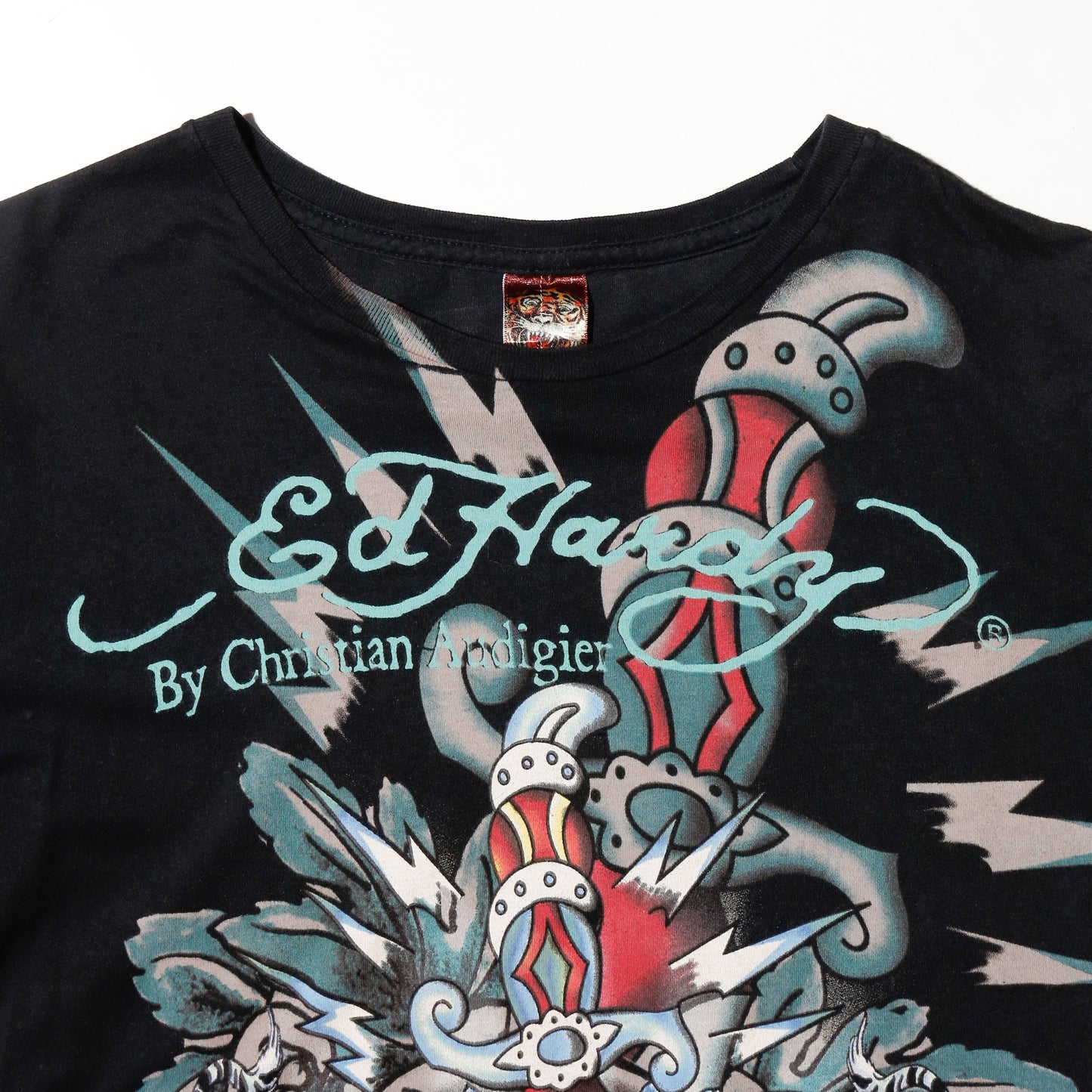 vintage ed hardy skull tatoo t-shirt