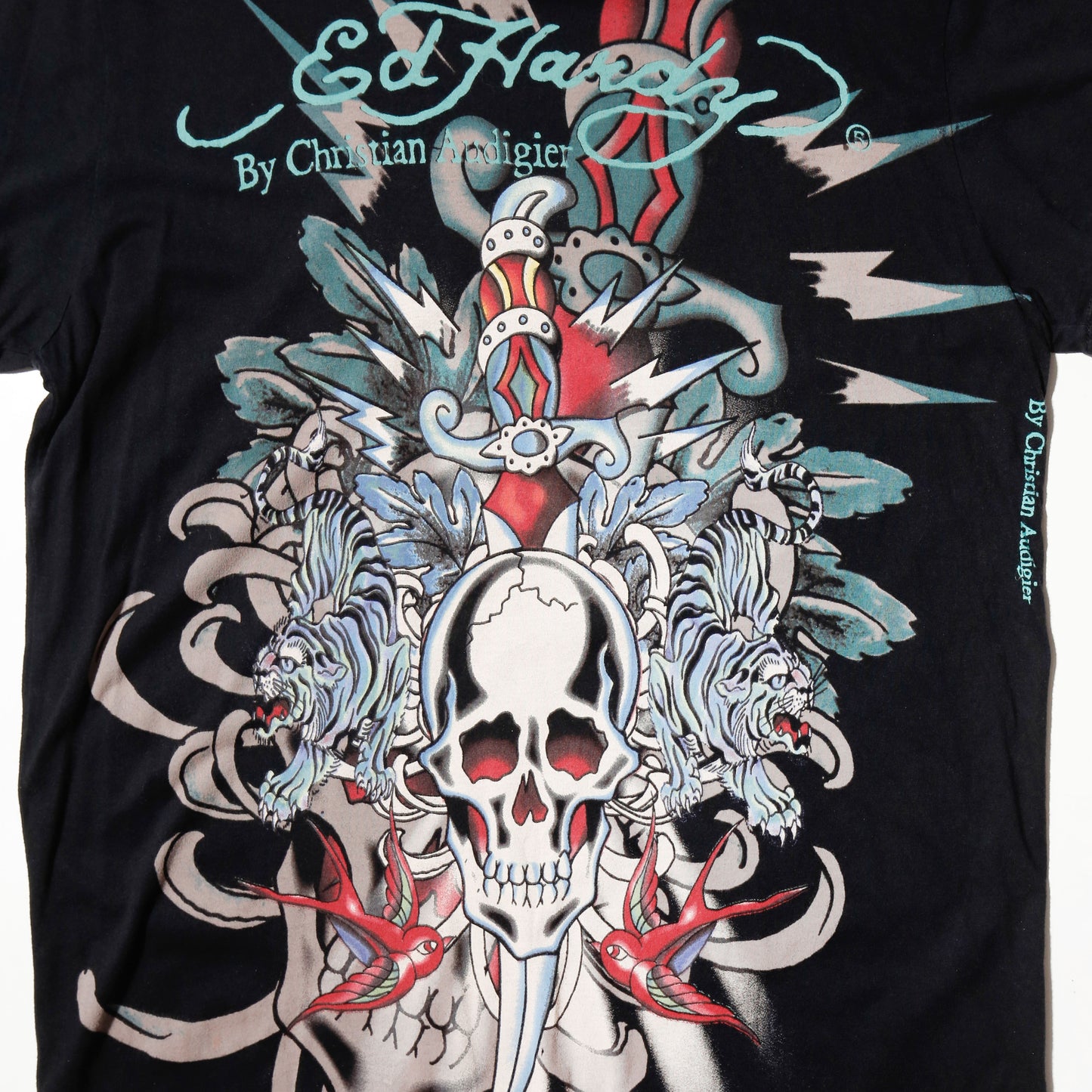 vintage ed hardy skull tatoo t-shirt