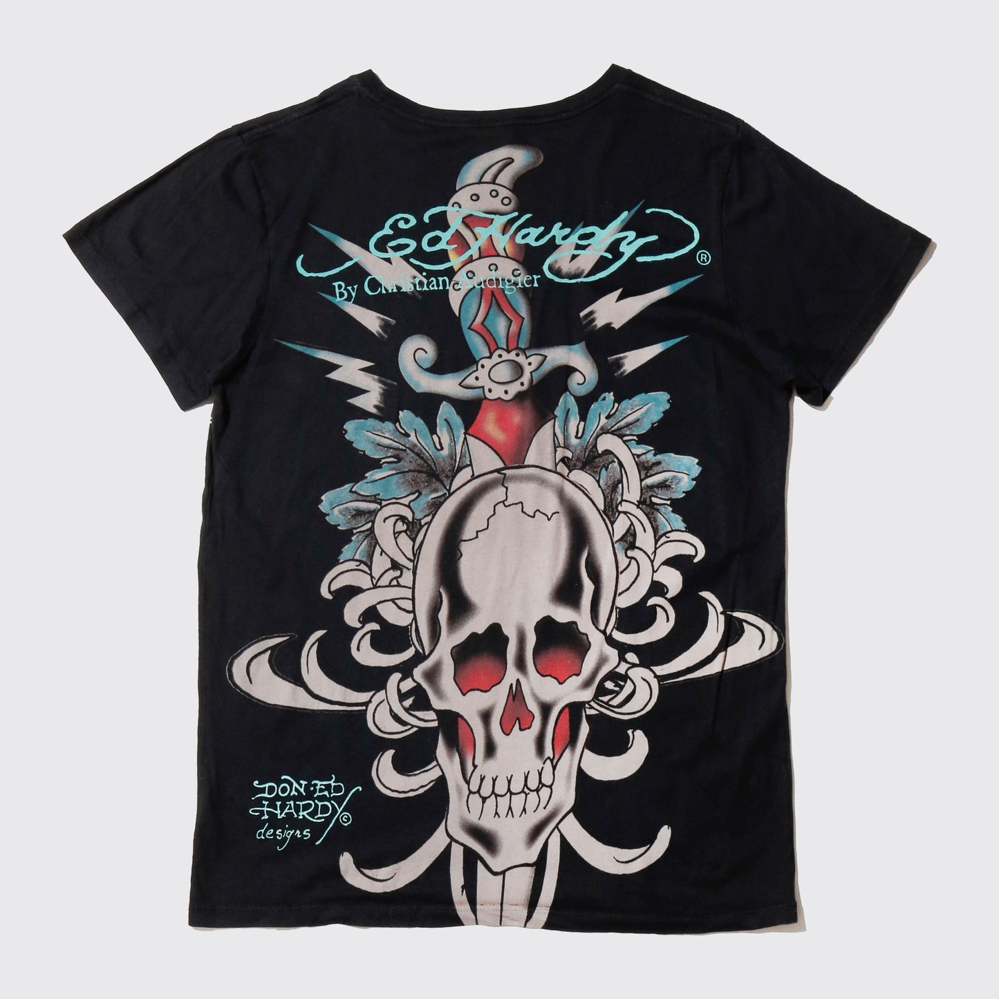 vintage ed hardy skull tatoo t-shirt
